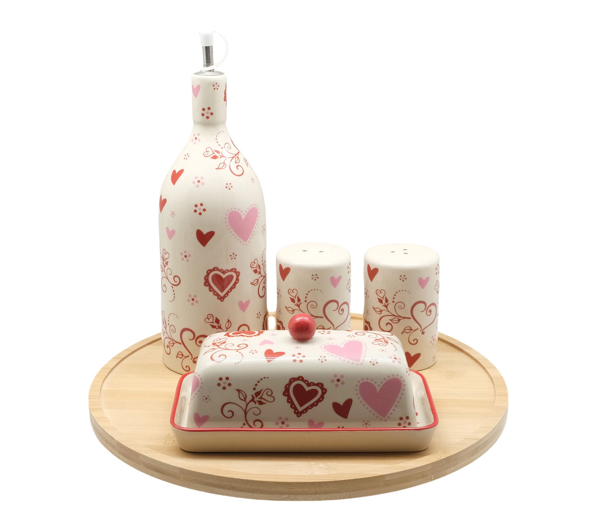 "As Is" Temp-tations Seasonal 4-Pc Lazy Susan Completer Set