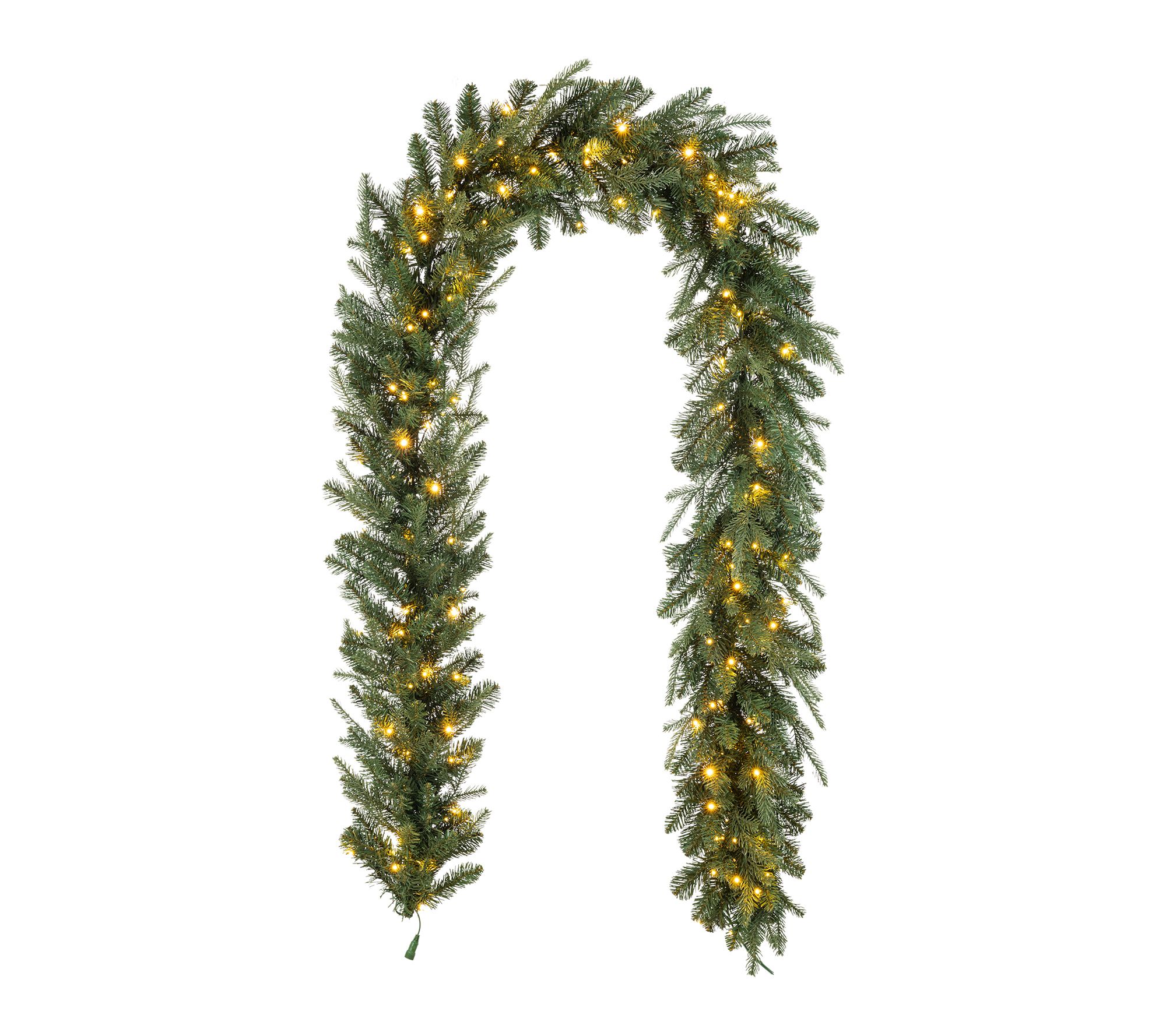 Glitzhome 9ft Pre-Lit Multi-color Greenery Pine Garland