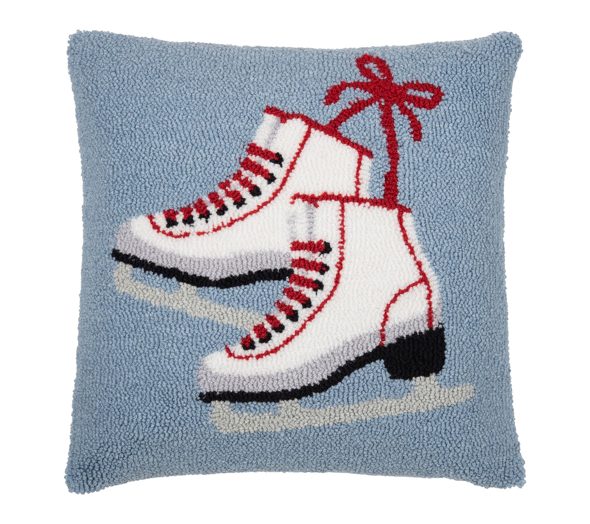 C&F Home Ice Skates Hooked Pillow