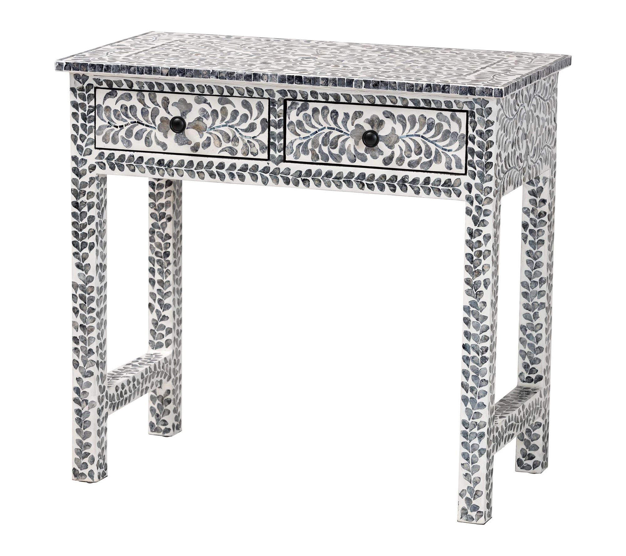 bali & pari Diata Mother of Pearl Capiz Shell Console Table