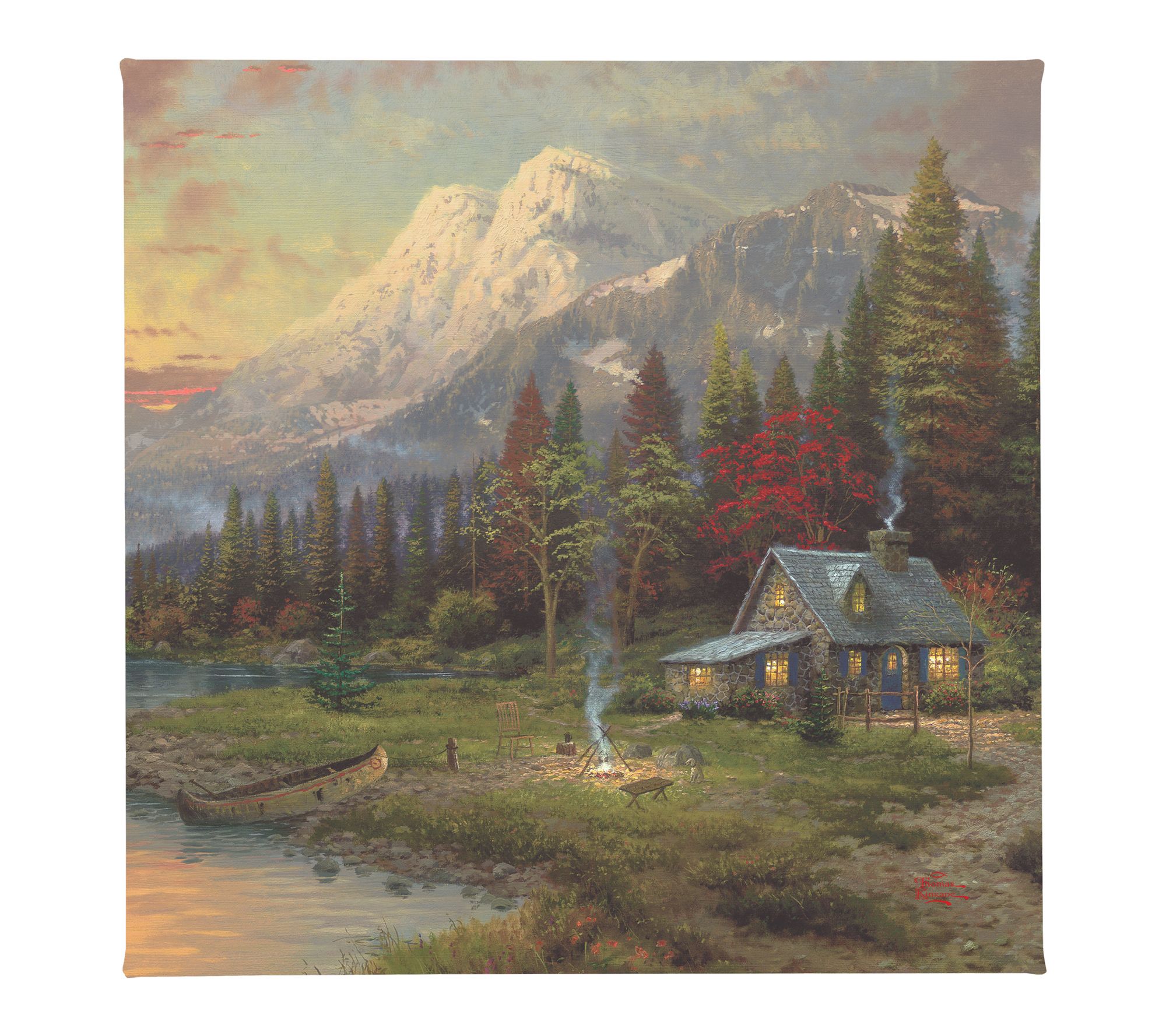 Thomas Kinkade Evening Majesty - 14" x 14" Gallery Wrap