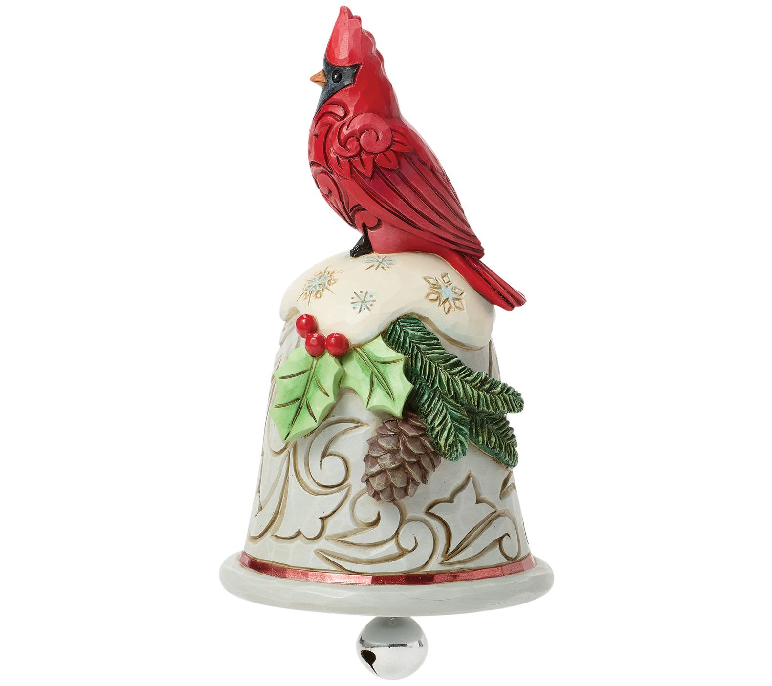 Jim Shore Heartwood Creek Cardinal On Bell Figurine