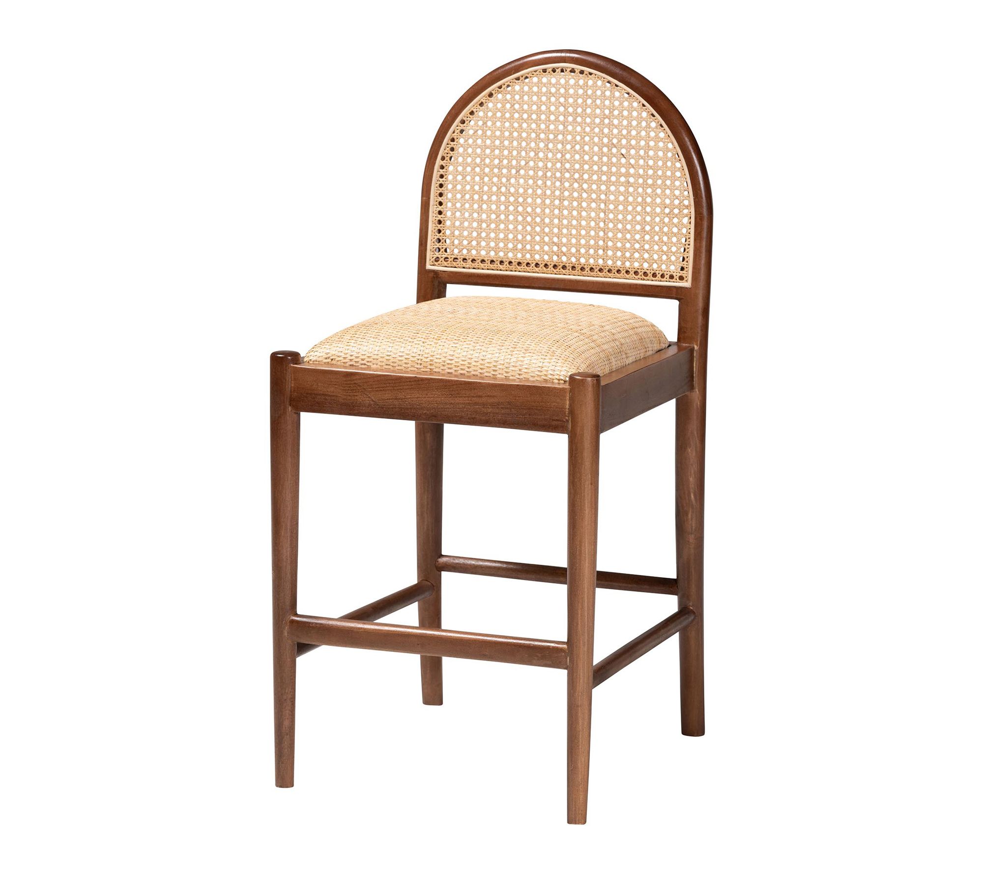 bali & pari Maryland Natural Rattan and Wood Counter Stool