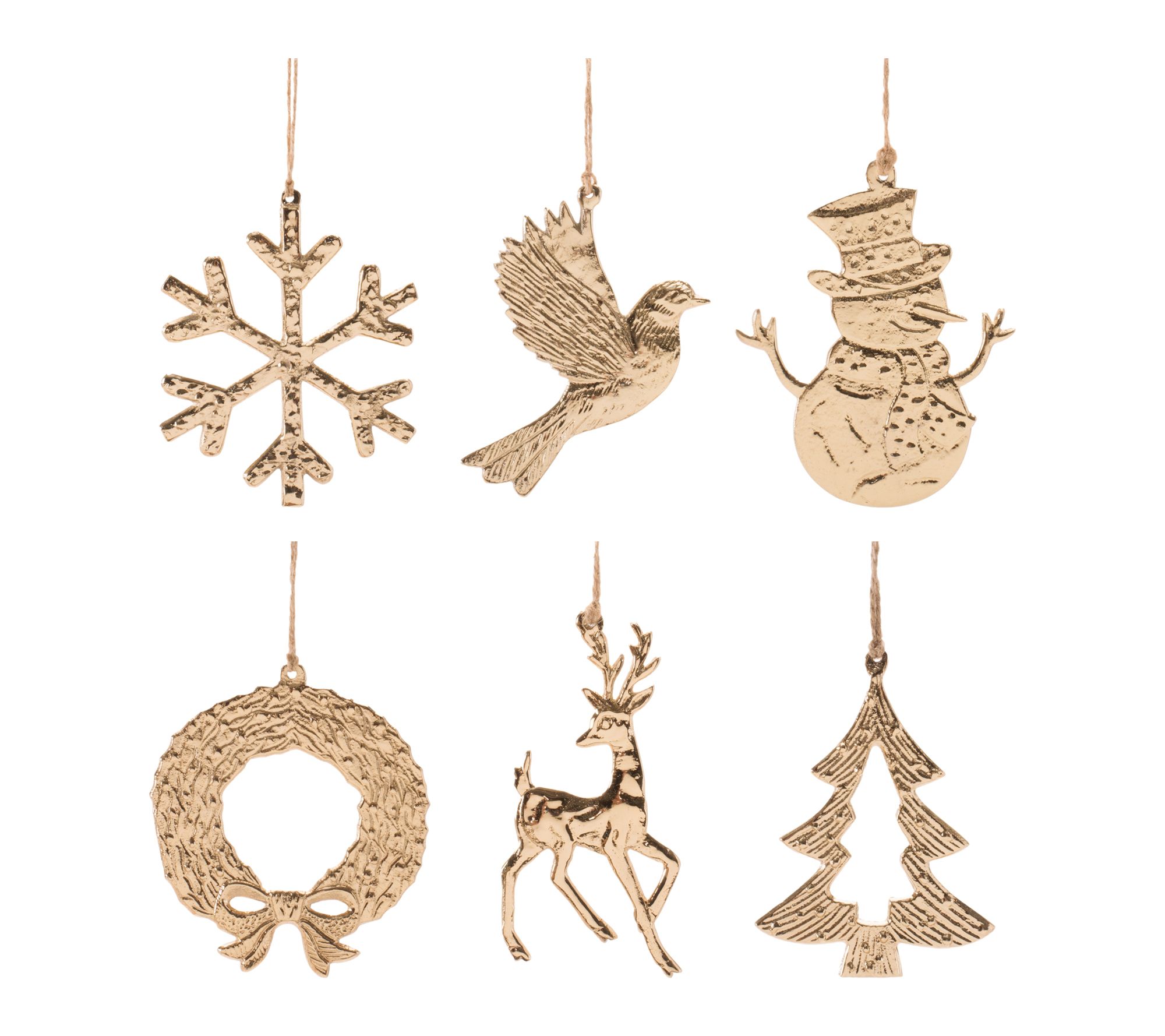 Melrose Aluminum Ornament Assortment ( Set of 6)
