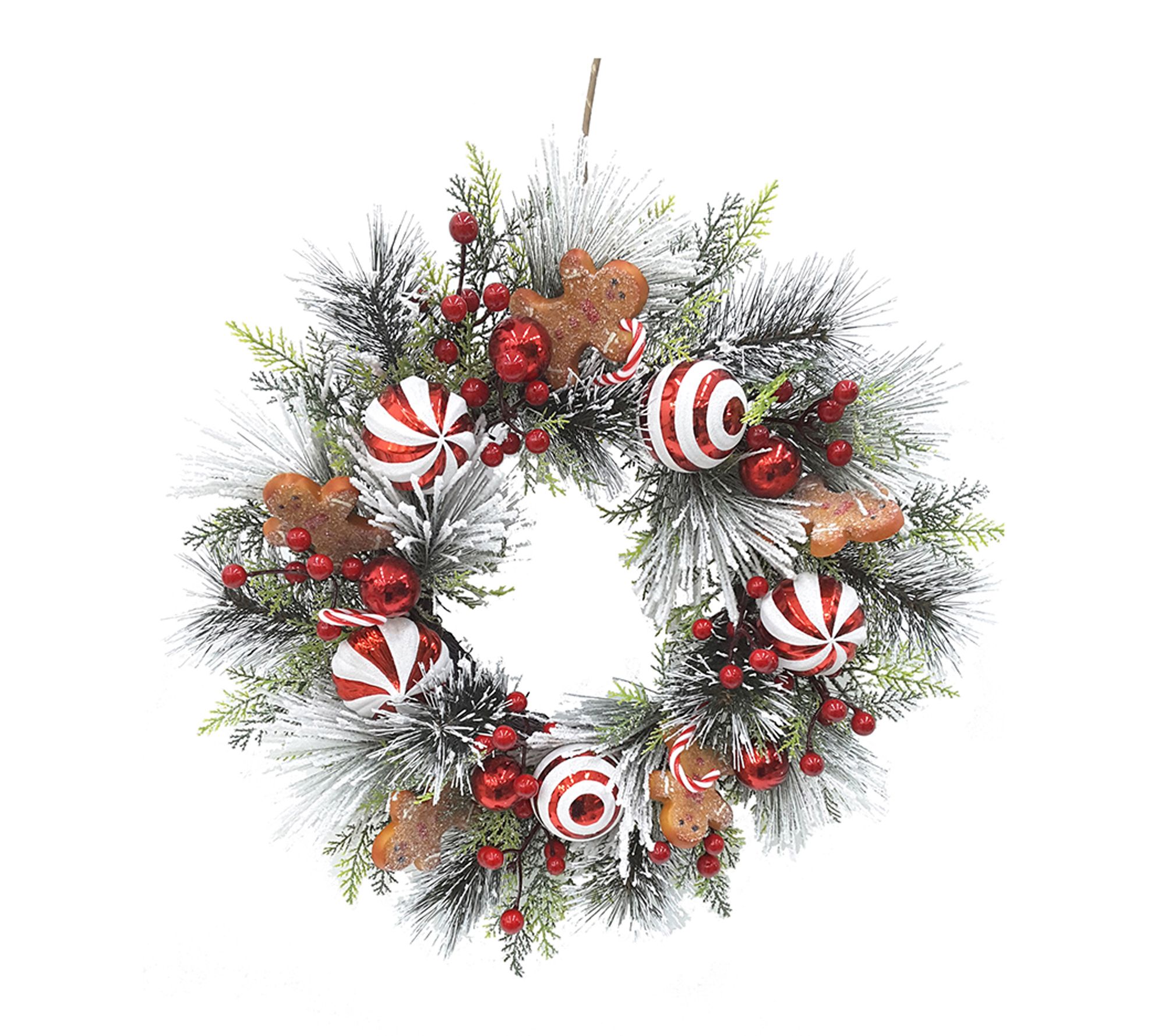 RC Home Decor -20" Unlit Gingerbread Flocked Christmas