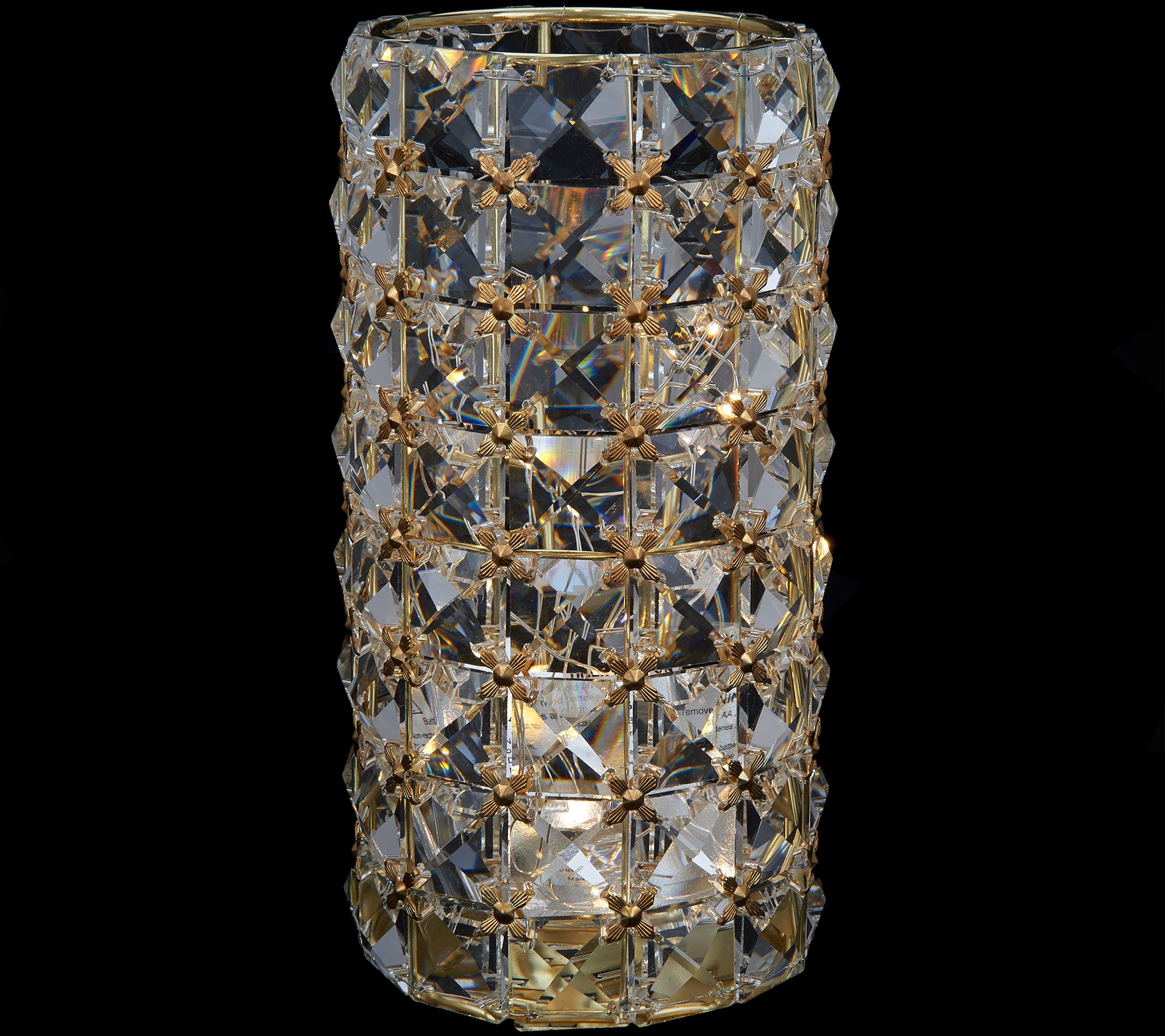 Illuminated Faceted Gem Hurricane with Microlights by Valerie