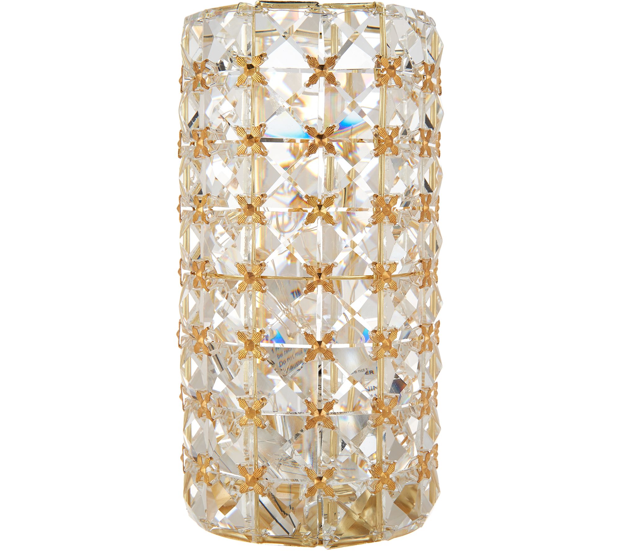 Illuminated Faceted Gem Hurricane with Microlights by Valerie