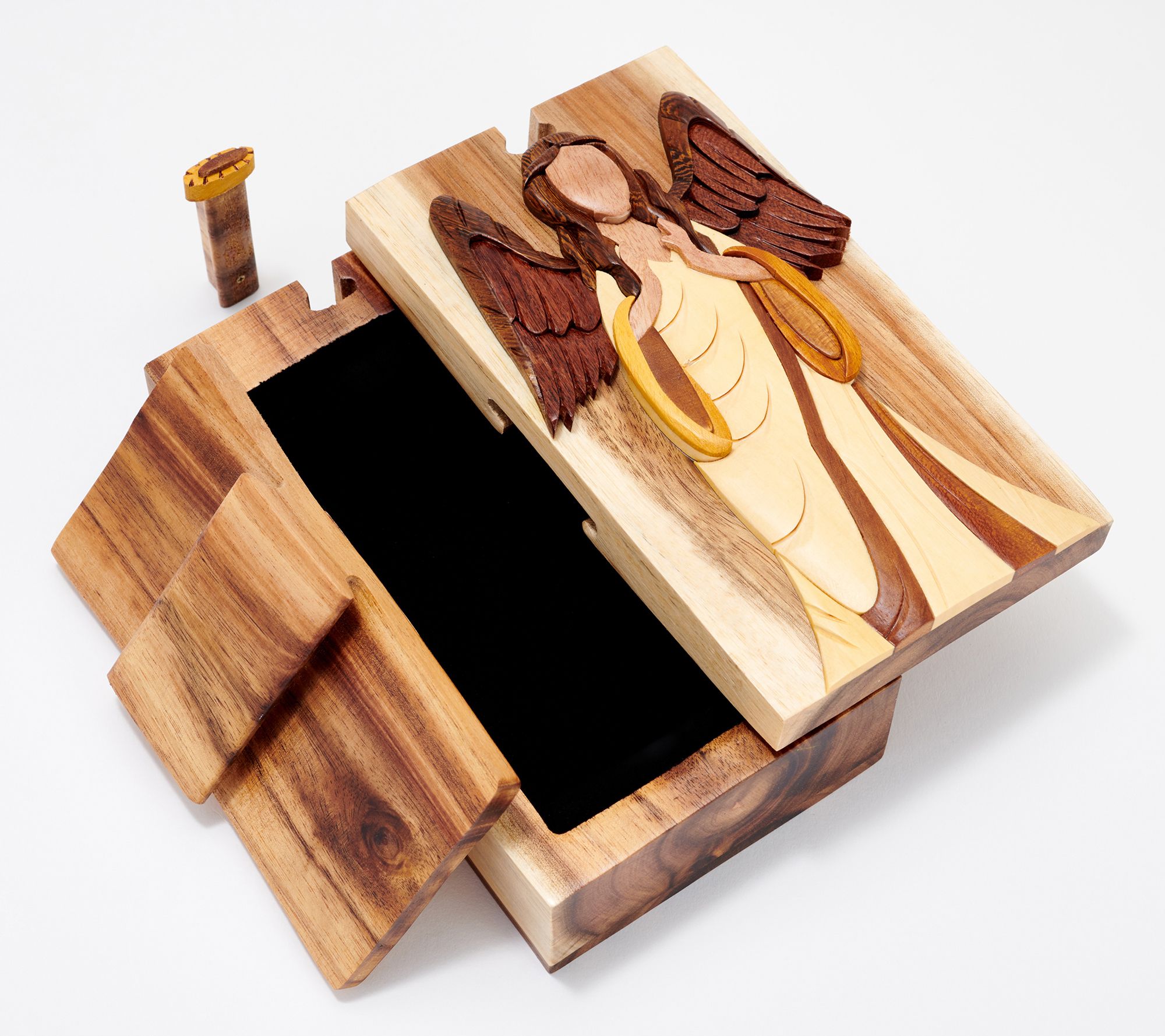 Carver Dan's Guardian Angel Puzzle Box with Magnetic Closure - QVC.com