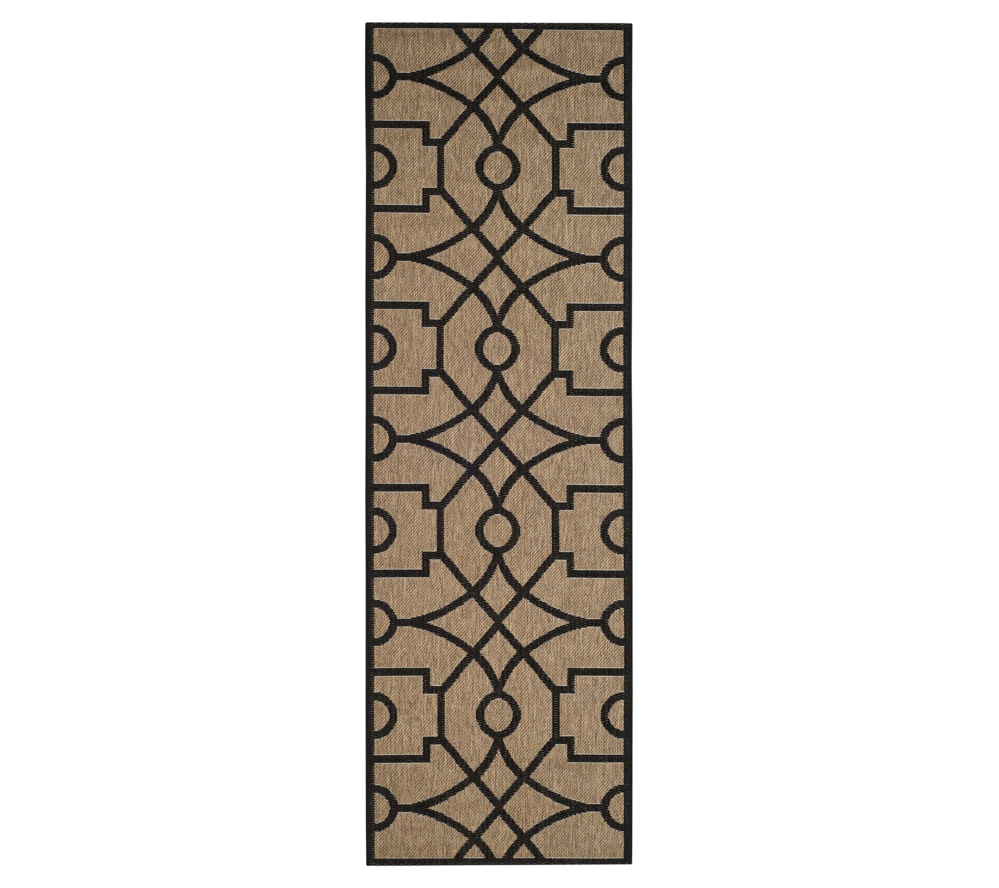 Martha Stewart Outdoor Fretwork Black 2'7" x 8'2" Rug