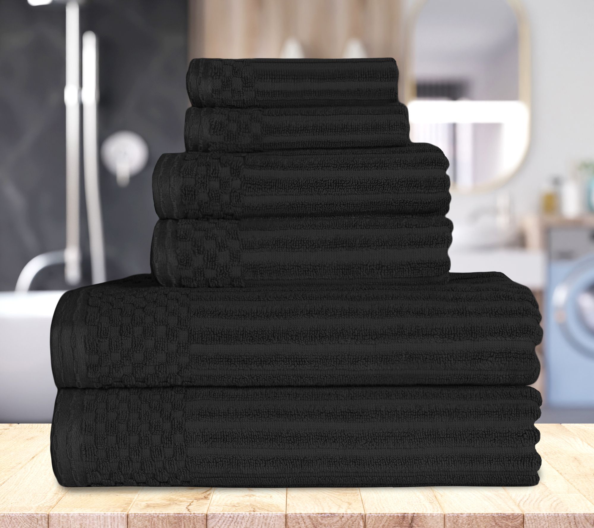 Superior Ultra Soft Thick Absorbent 6-Piece Cotton Towel Set