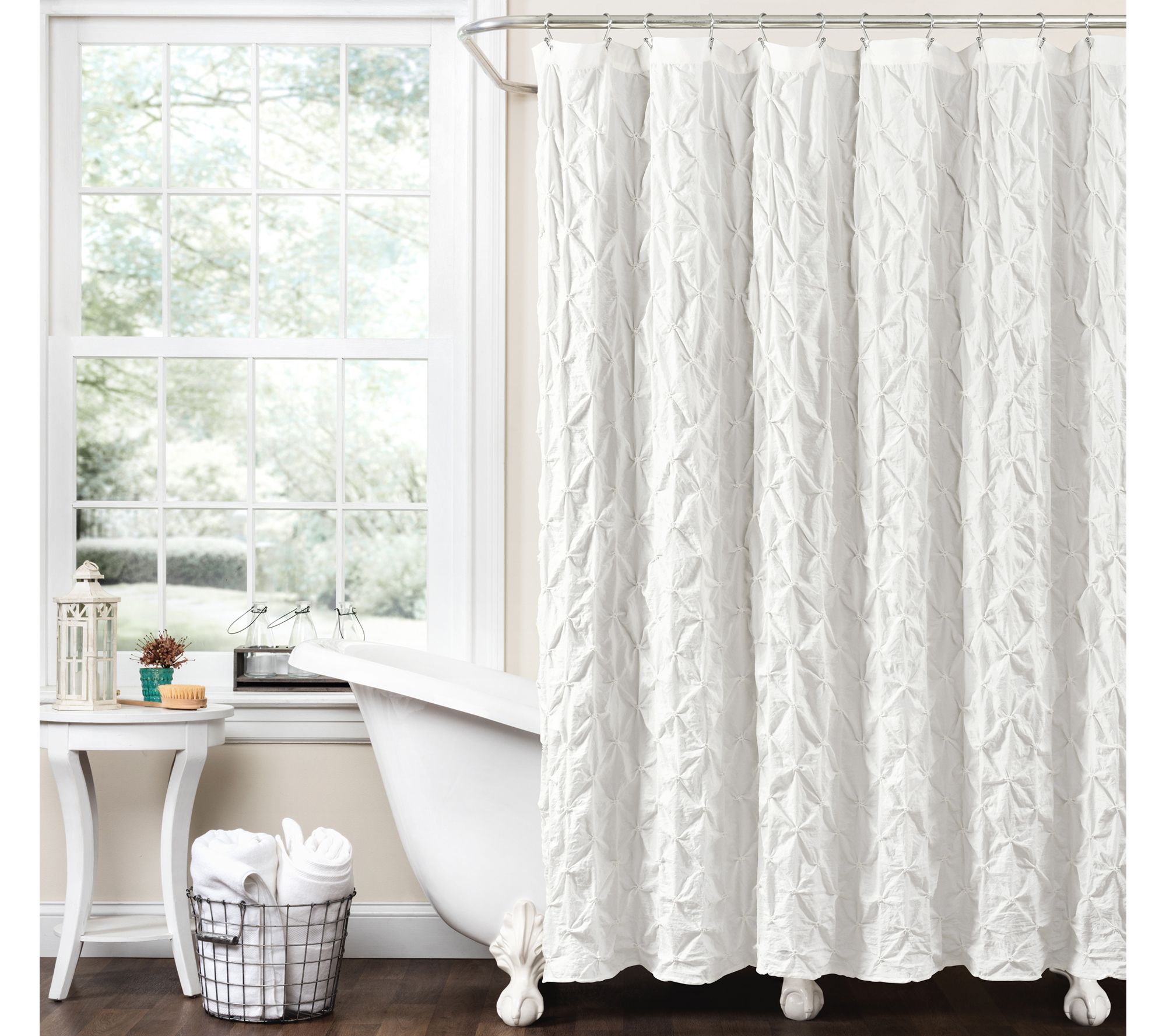 Lush Decor Ravello Pintuck 72x72 Shower Curtain