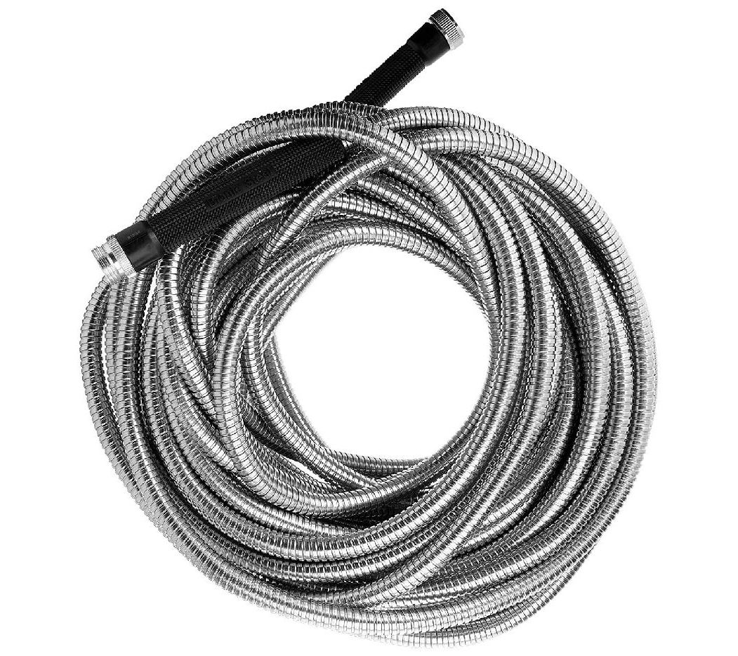 Bionic Steel PRO Garden Hose - offers 304 Stainless Steel Metal 75 Foot Garden Hose