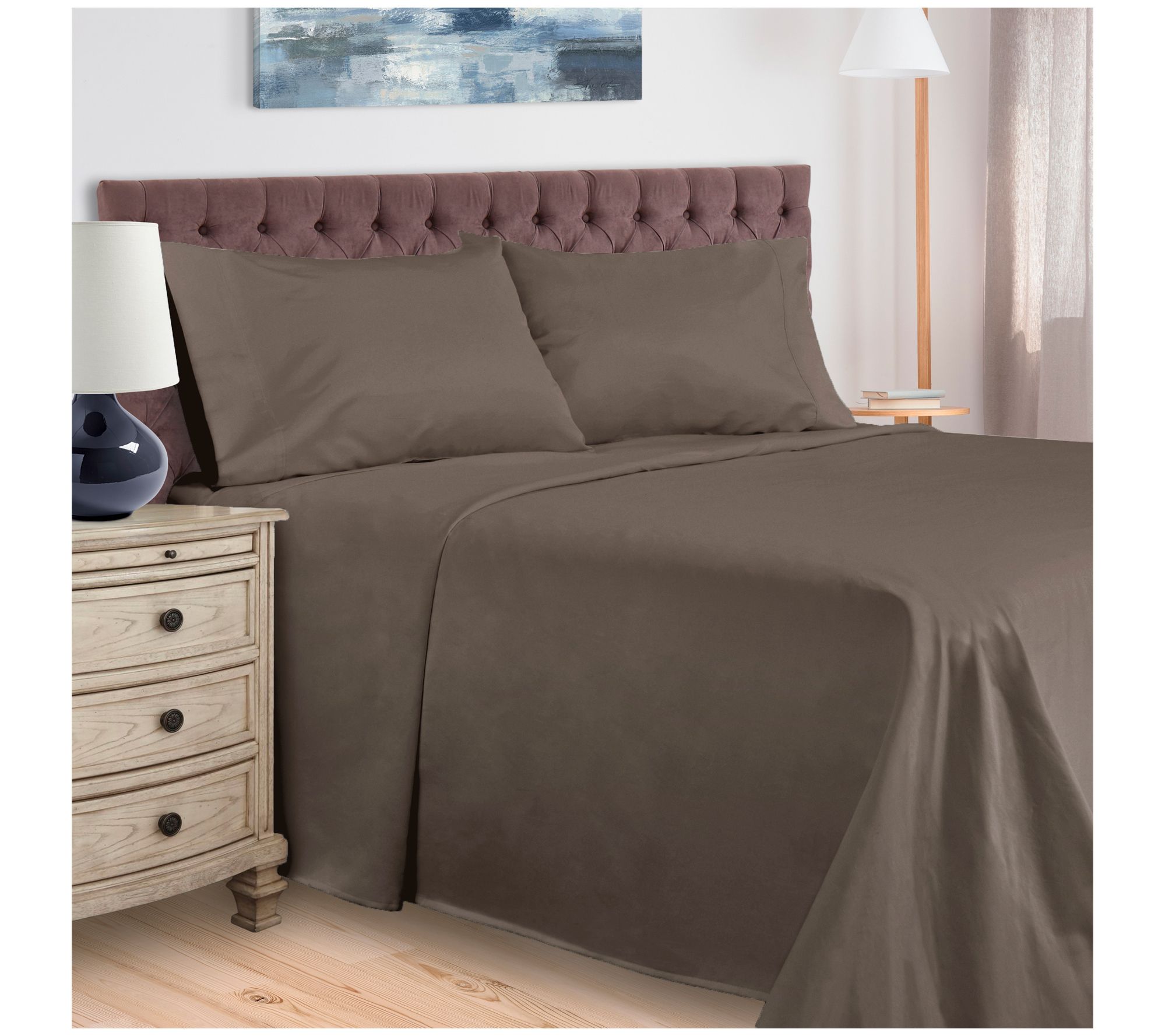 Superior 400TC Egyptian Cotton Deep Pocket Sheet Set, Queen