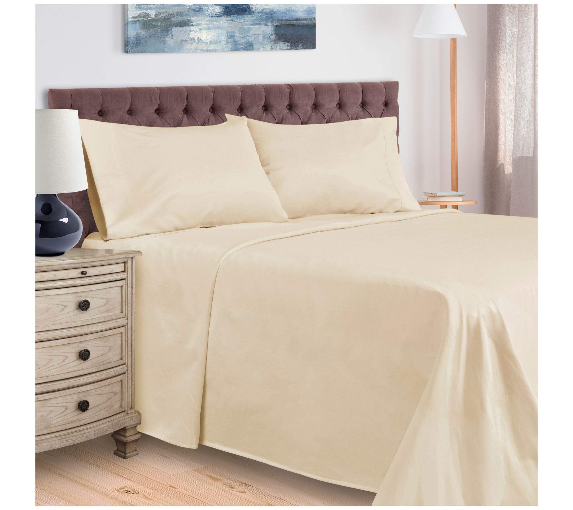 Superior 400TC Egyptian Cotton Deep Pocket Shee t Set, Queen