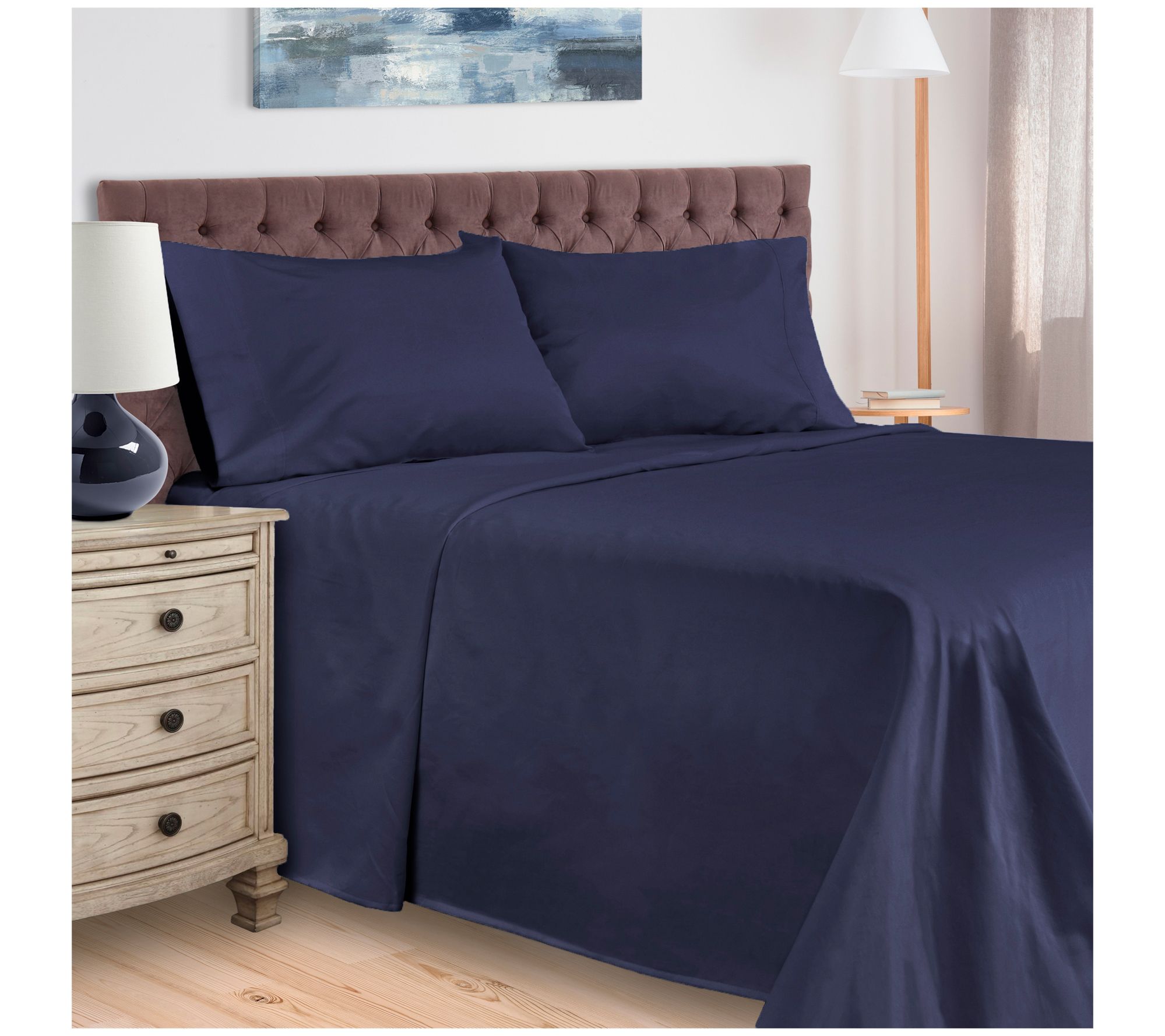Superior 400TC Egyptian Cotton Deep Pocket Sheet Set, Queen