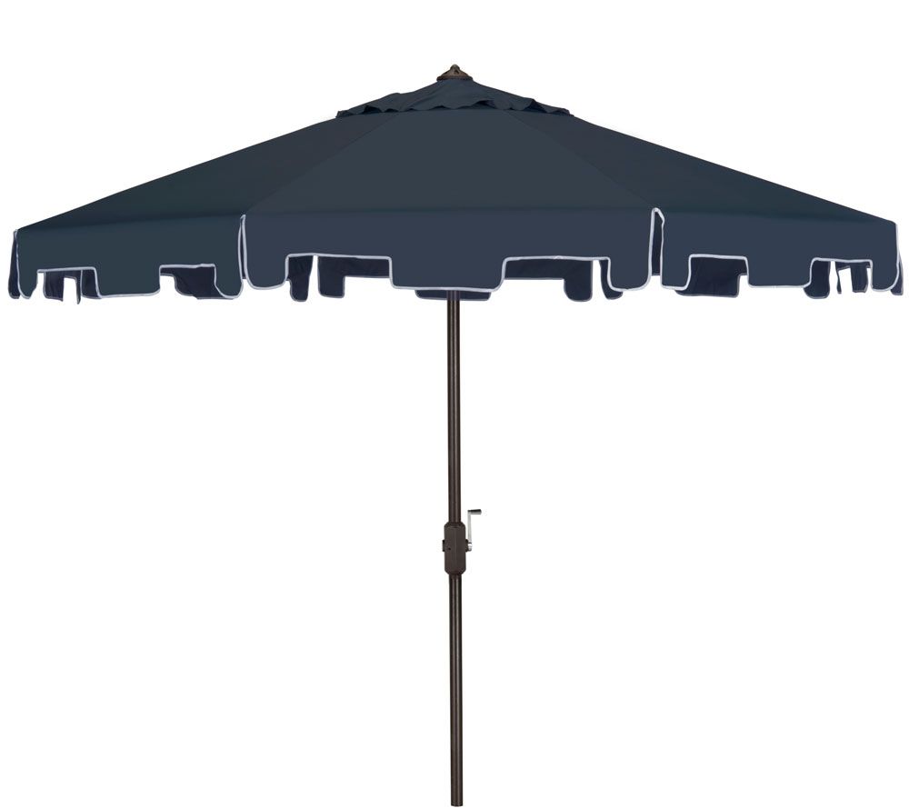 Safavieh Zimmerman 9' Tilt and Crank Market Umbrella w/Flap