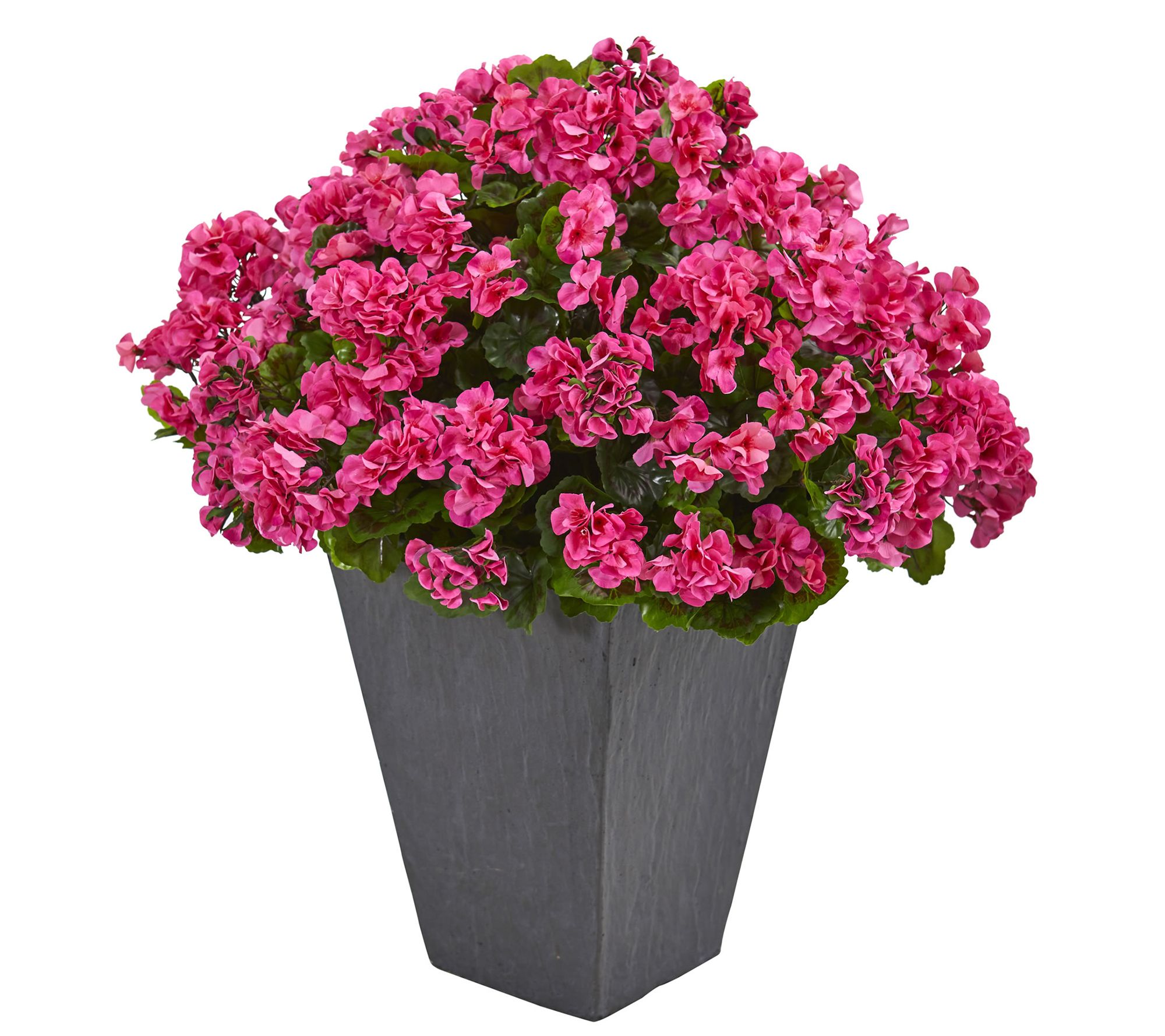 Geranium Artificial Plant In Planter By Nearlynatural - Qvc.com