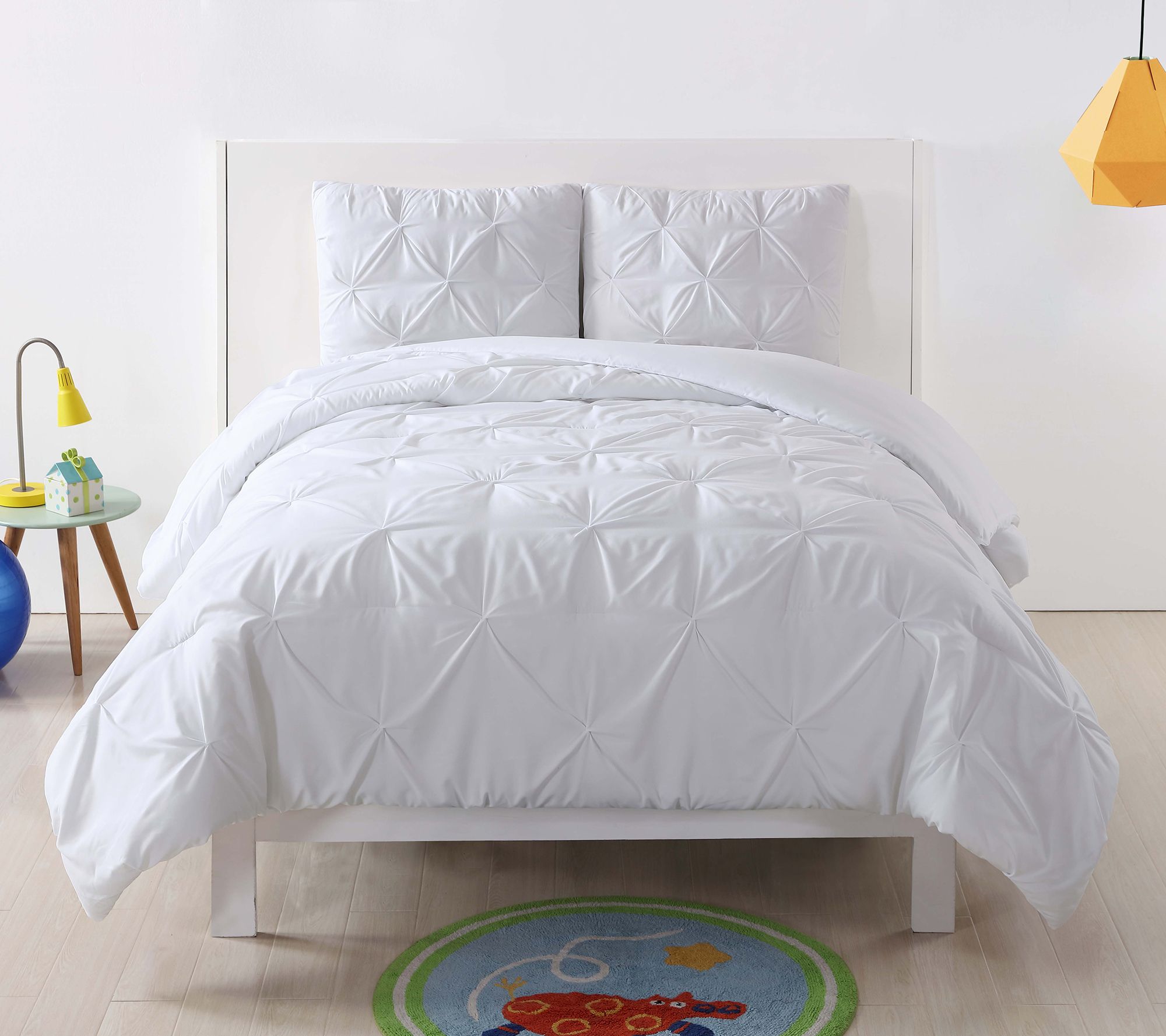 My World Pleated Solid Comforter Sets Full/Queen Comforter Set