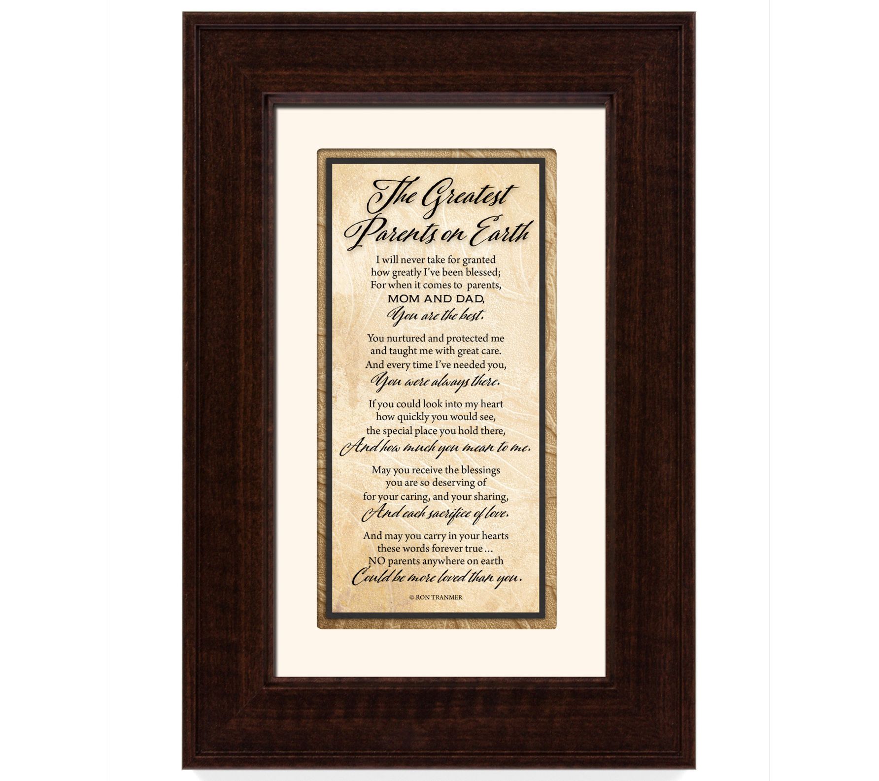 James Lawrence The Greatest Parents on Earth Framed Art