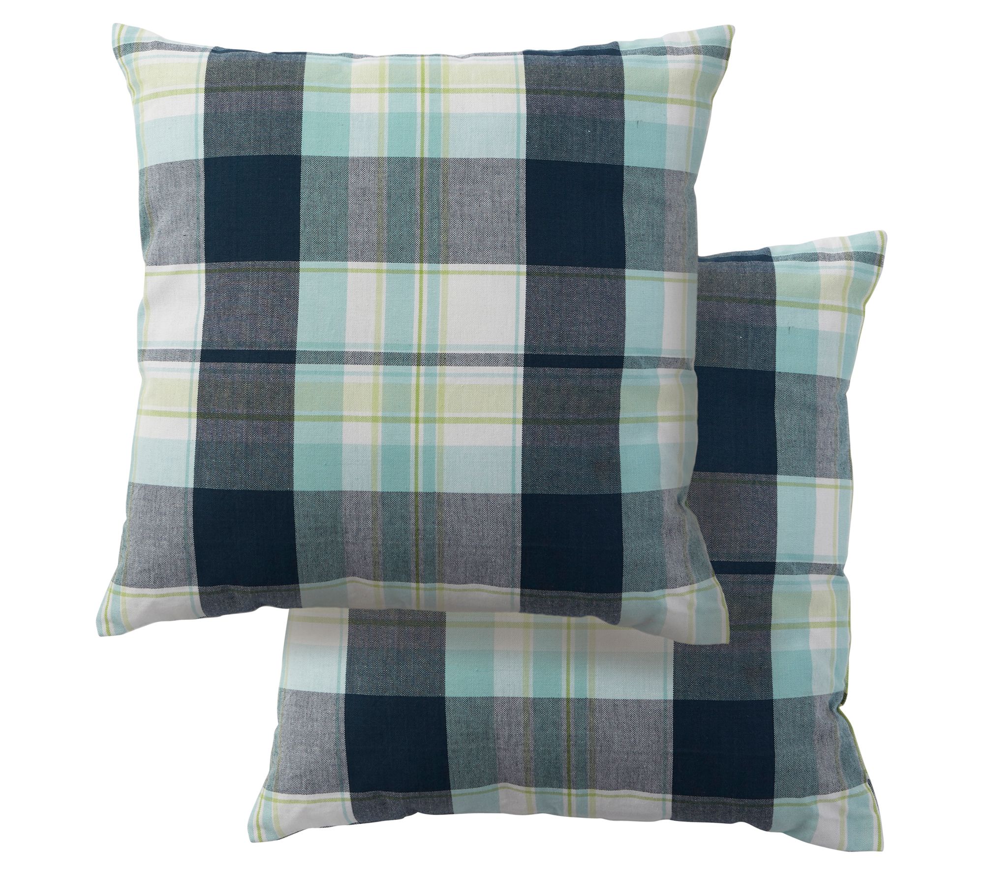 Design Imports Lake Plaid Pillow Cover Set of 2 - QVC.com