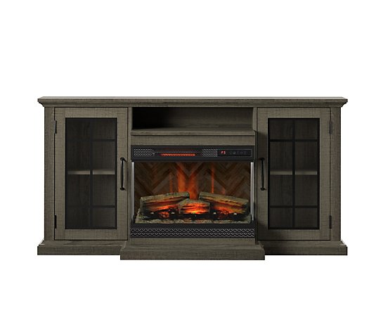 Twin Star Home TV Stand with Panorama ElectricFireplace