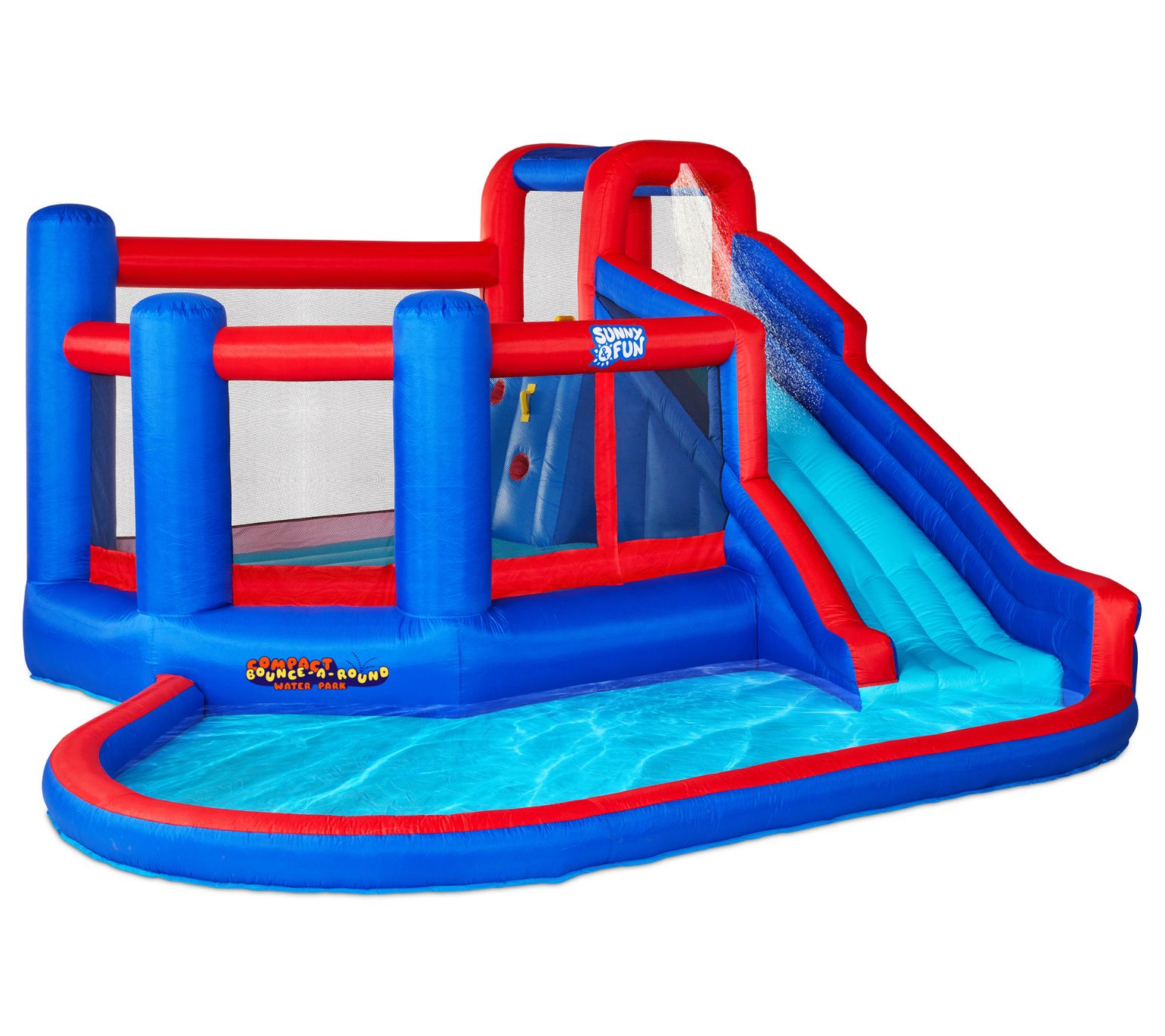 Sunny & Fun Big Time Bounce-A-Round Inflatableater Slide Par