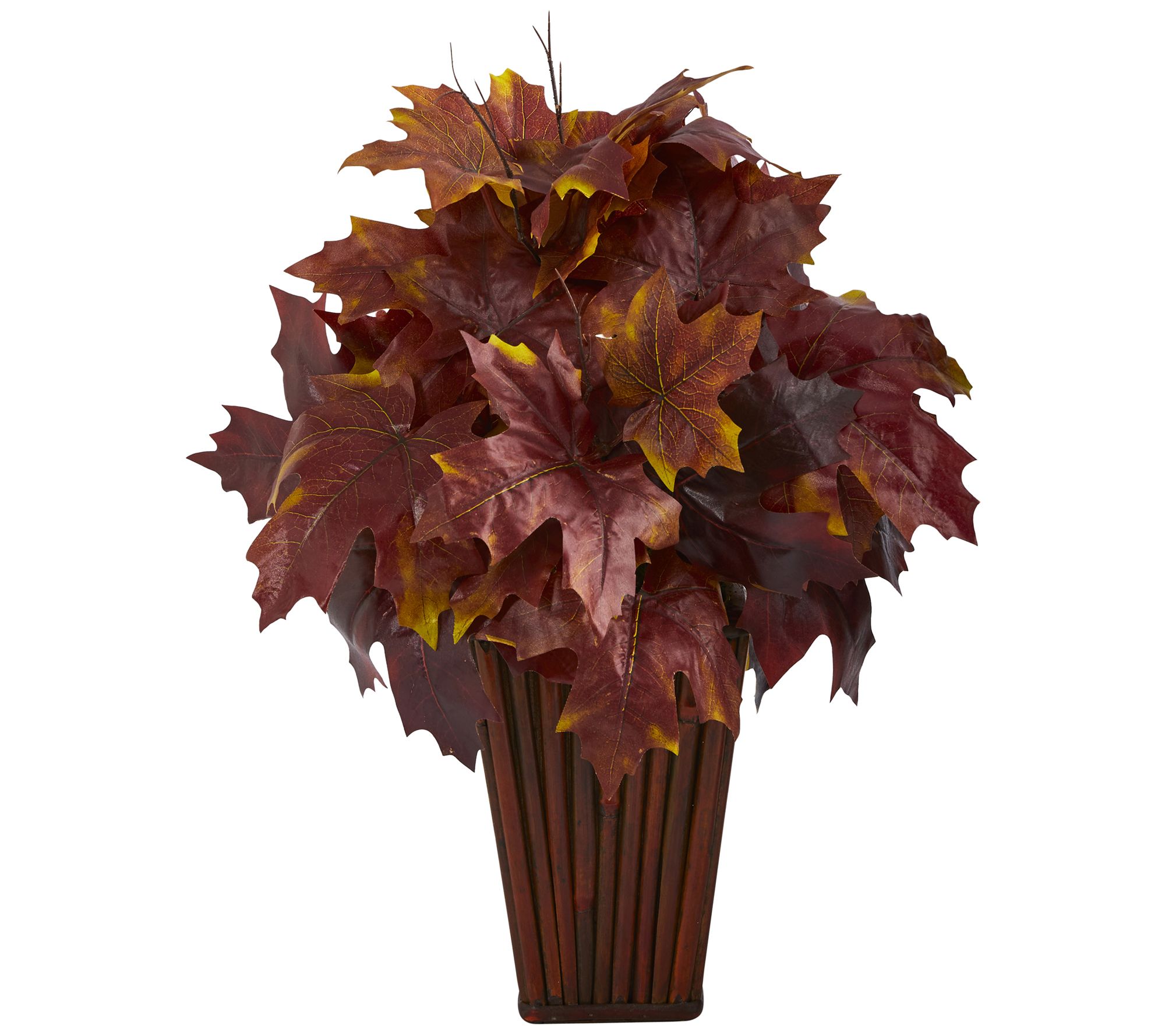 Nearly Natural 19" Autumn Maple Leaf Plant in Planter