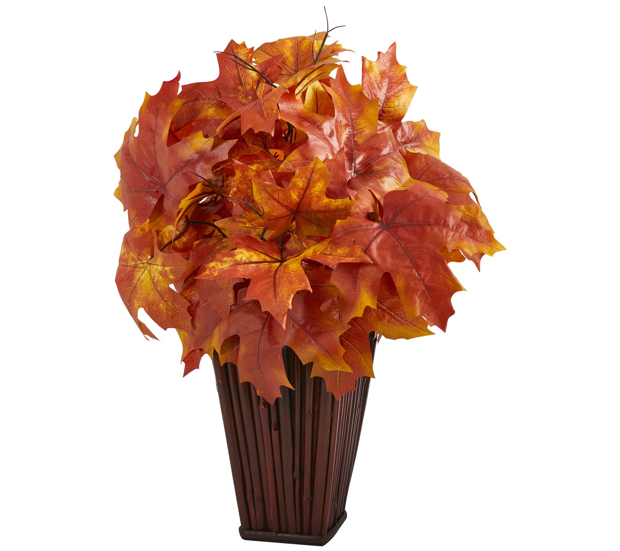 Nearly Natural 19" Autumn Maple Leaf Plant in Planter