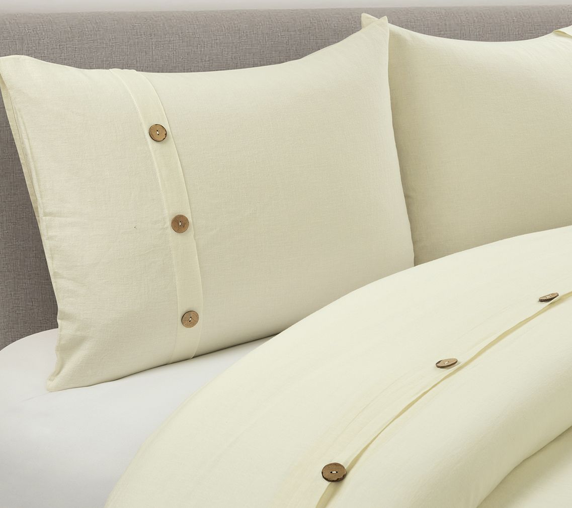 Belgian Flax Duvet Cover 3-Piece Set F/Q by Lush Decor