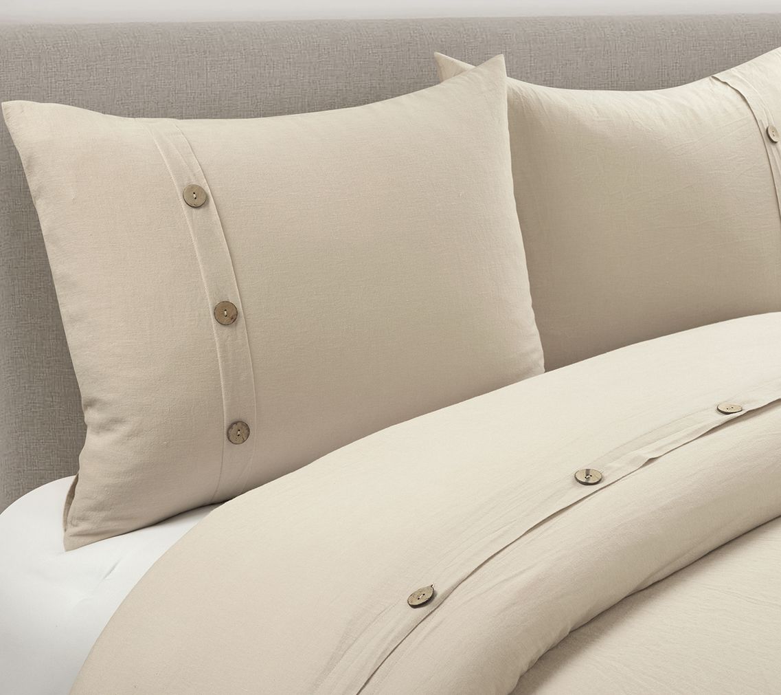 Belgian Flax Duvet Cover 3-Piece Set F/Q by Lush Decor