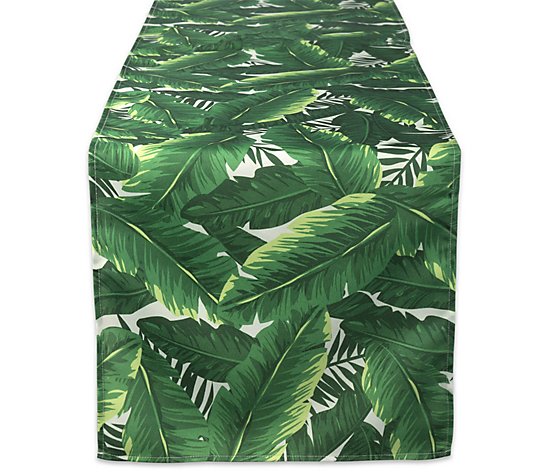 Design Imports Banana Leaf Outdoor Table Runner14" x 108"