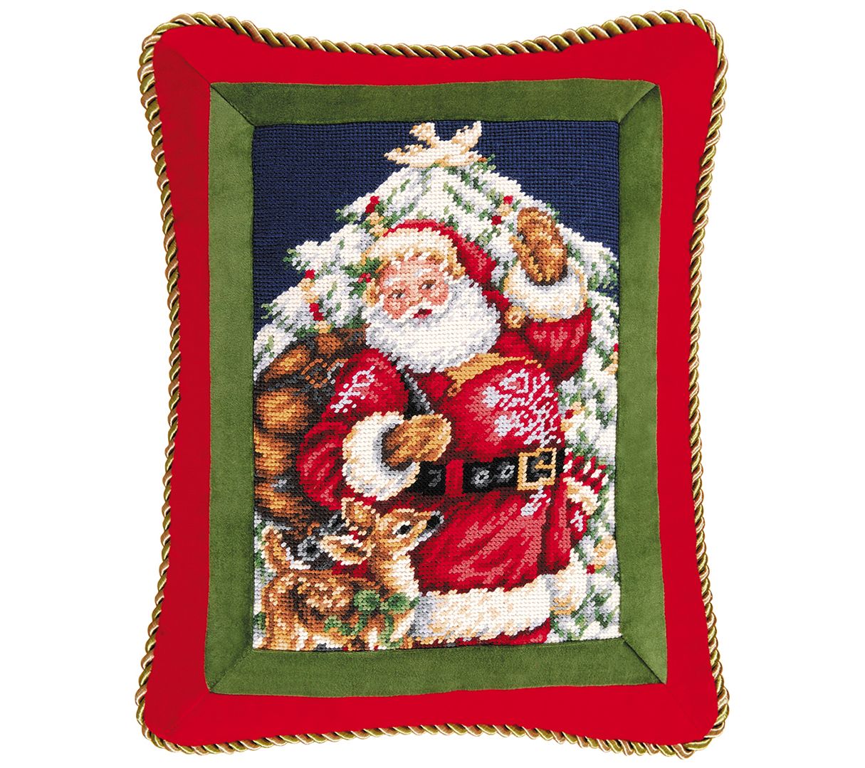 C&F Home Santa With Deer Pillow