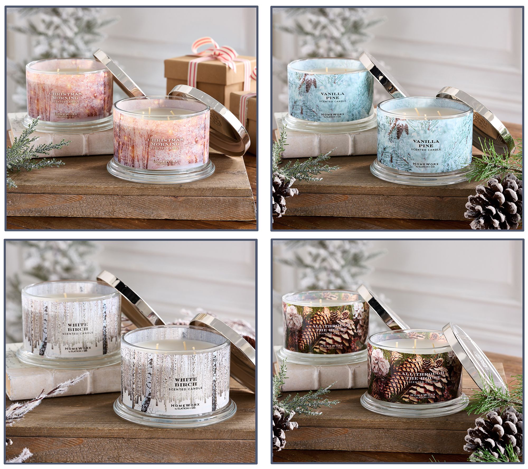 HomeWorx by Slatkin & Co. S/2 18oz Candles