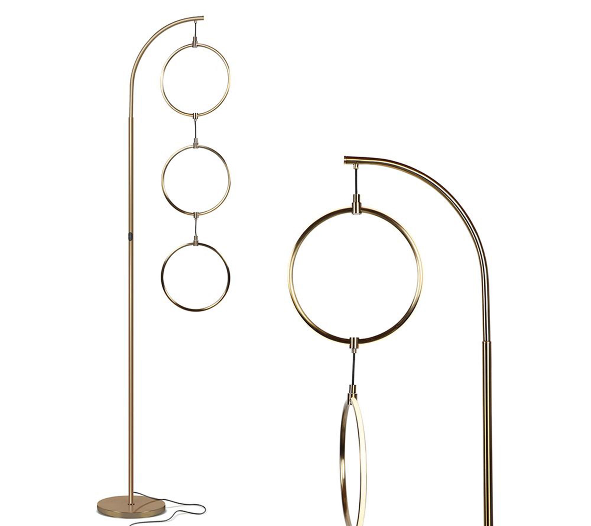 Brightech Nova 74"H Antiqued Brass LED Floor Lap