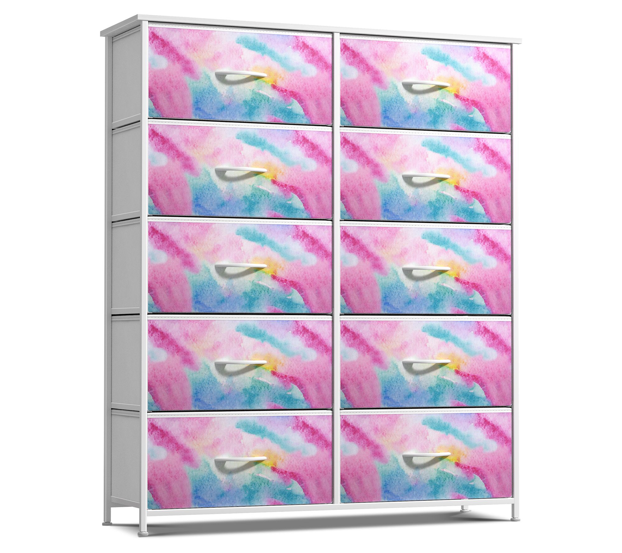 Sorbus Dresser with 10 Drawers - Pastel Colors