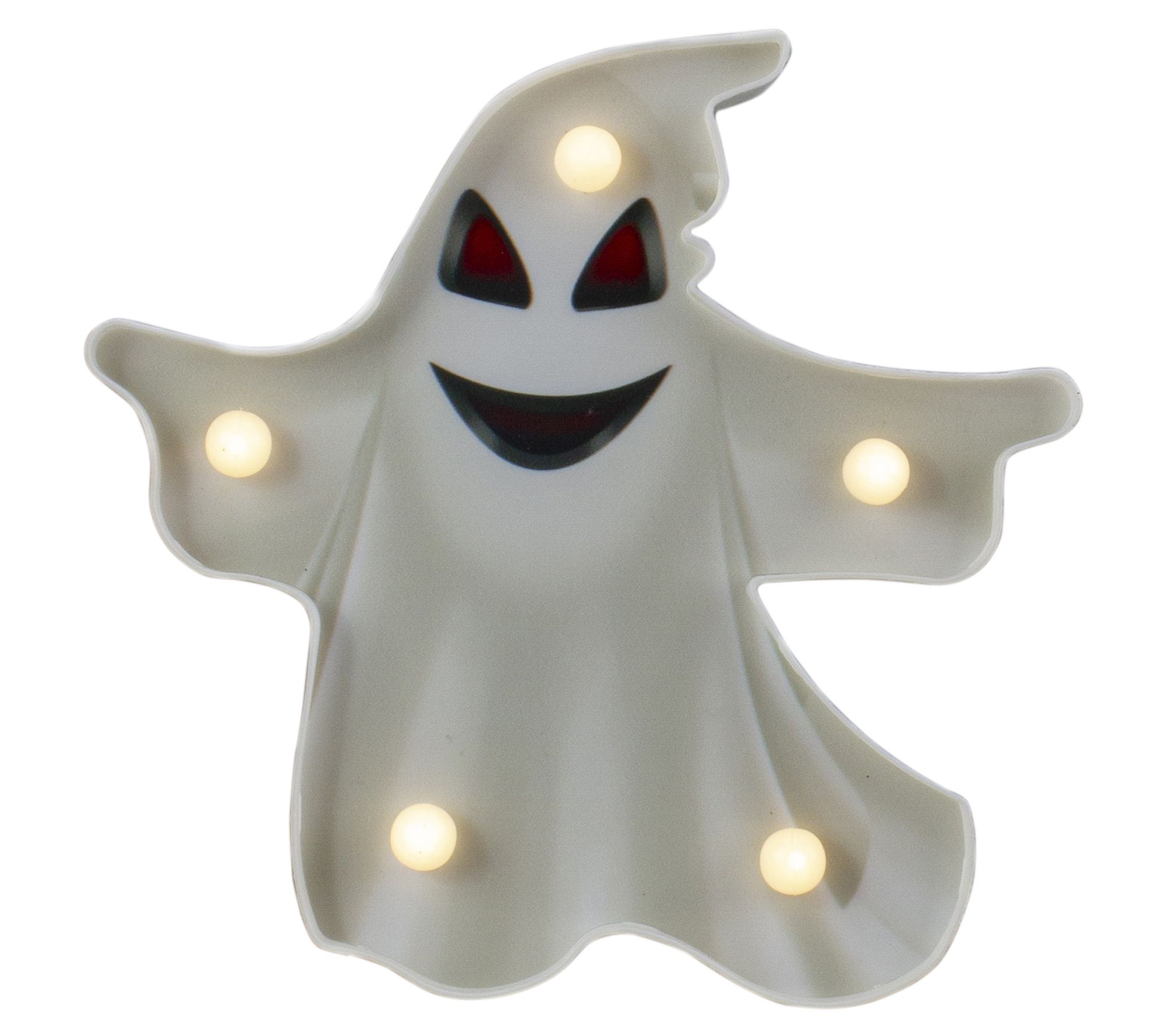 Northlight 7" LED Lit Ghost Halloween Marquee Sign