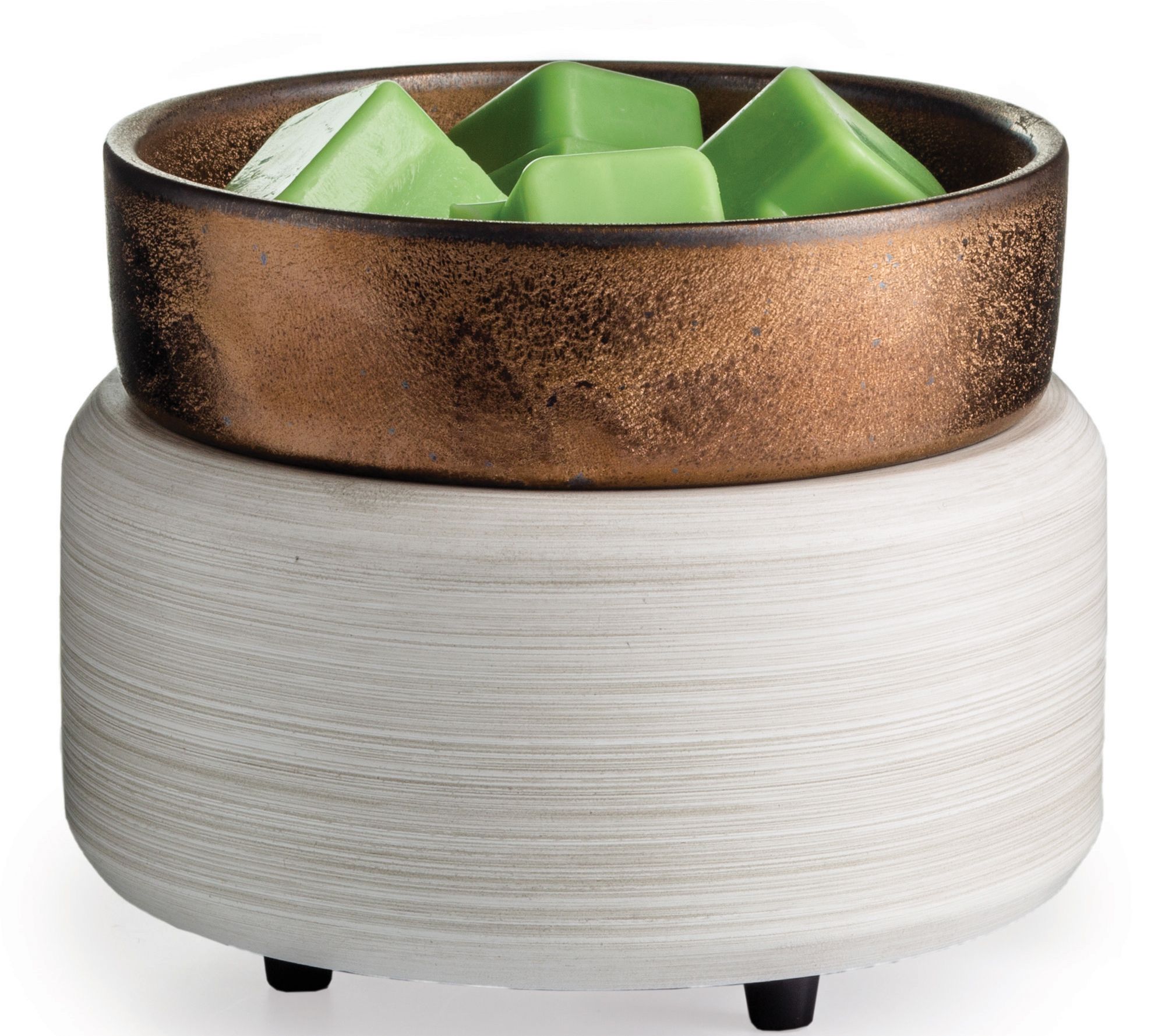 Candle Warmers Classic Warmer Whitewashed Bronz e