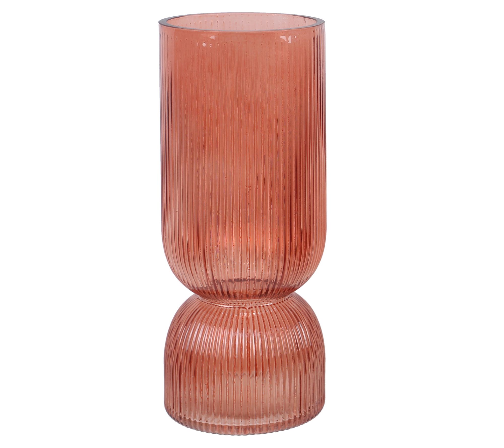 Young's Glass Tabletop Vase Coral