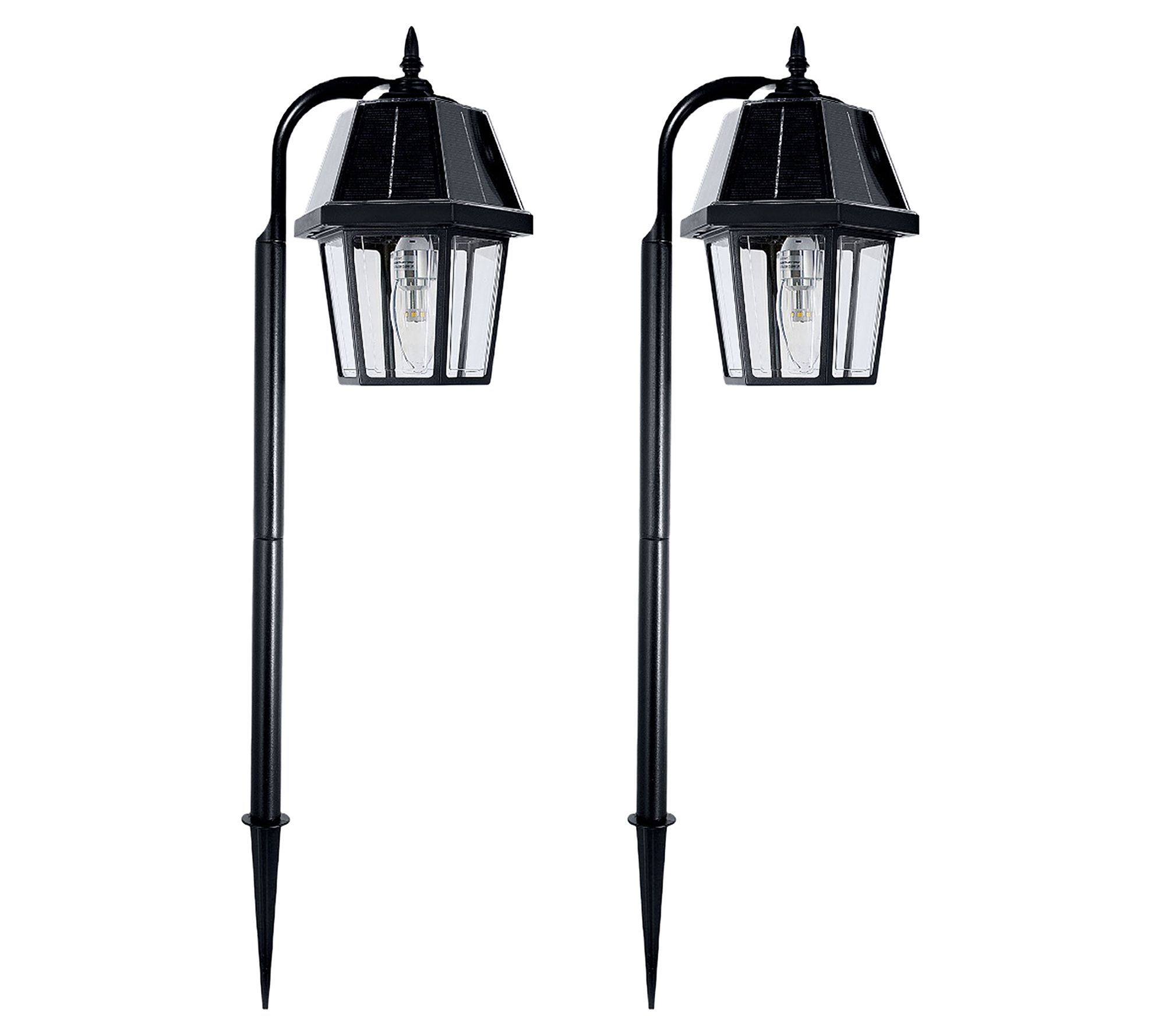 GamaSonic 2pk Solar Garden Light Shepherd Hooks