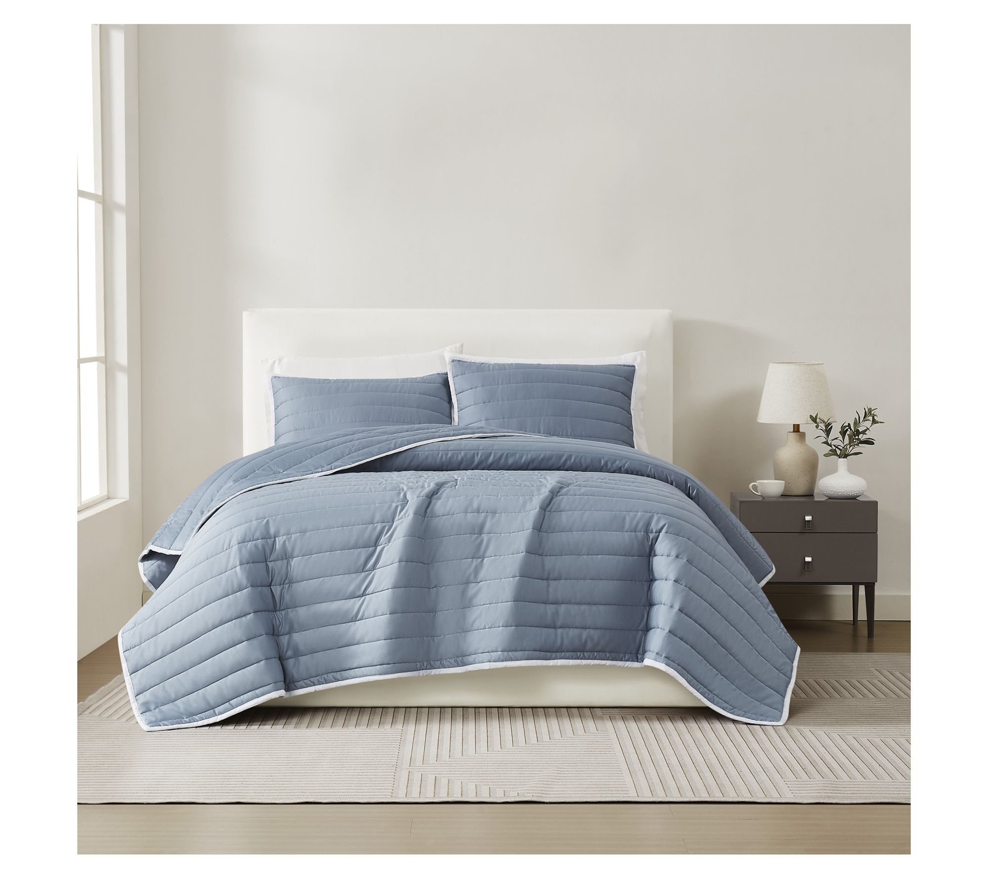 Christian Siriano NY Cotton Sateen Full/Queen 3pc Quilt Set