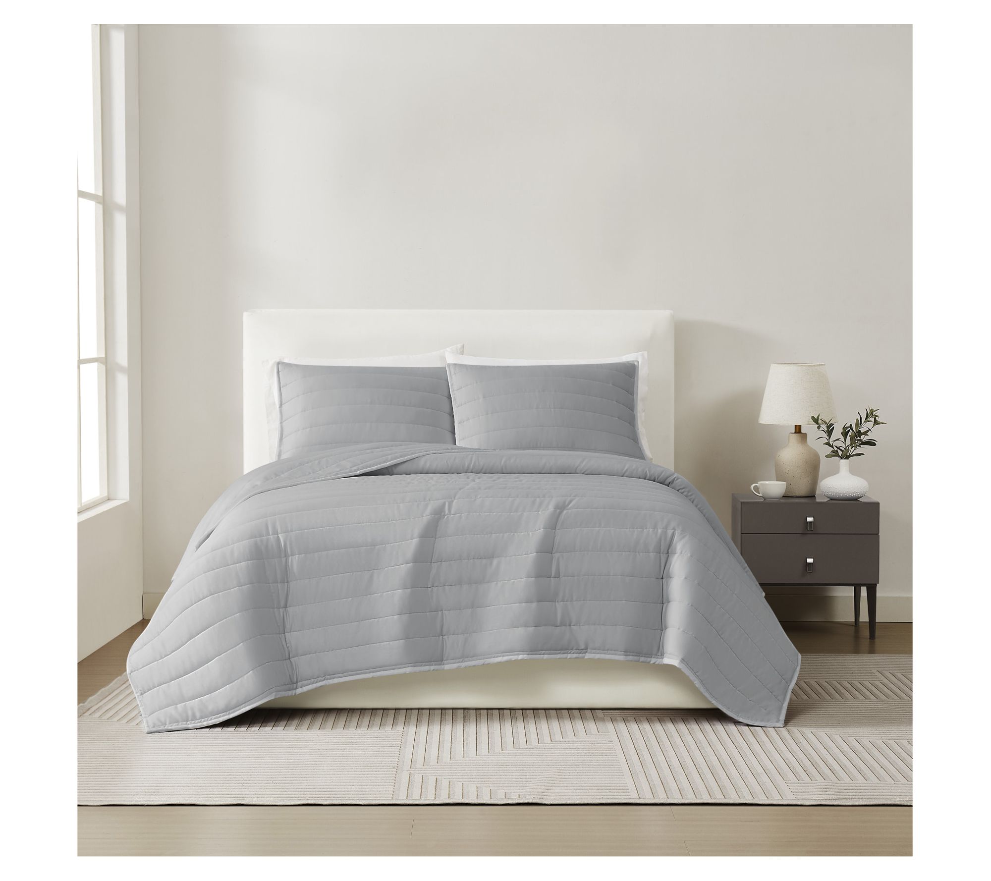 Christian Siriano NY Cotton Sateen Full/Queen 3pc Quilt Set