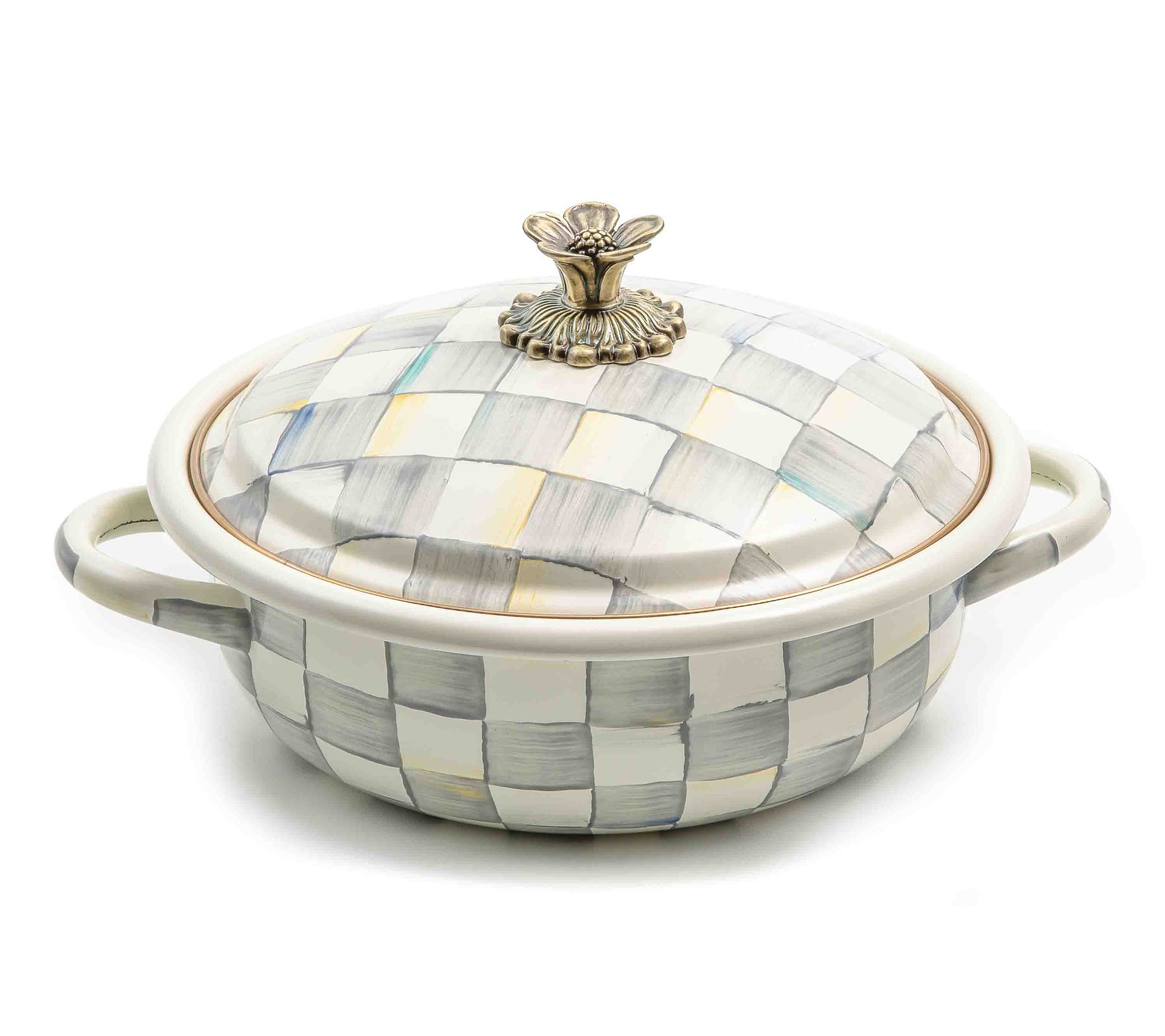 MacKenzie-Childs Sterling Check Medium Casserbole
