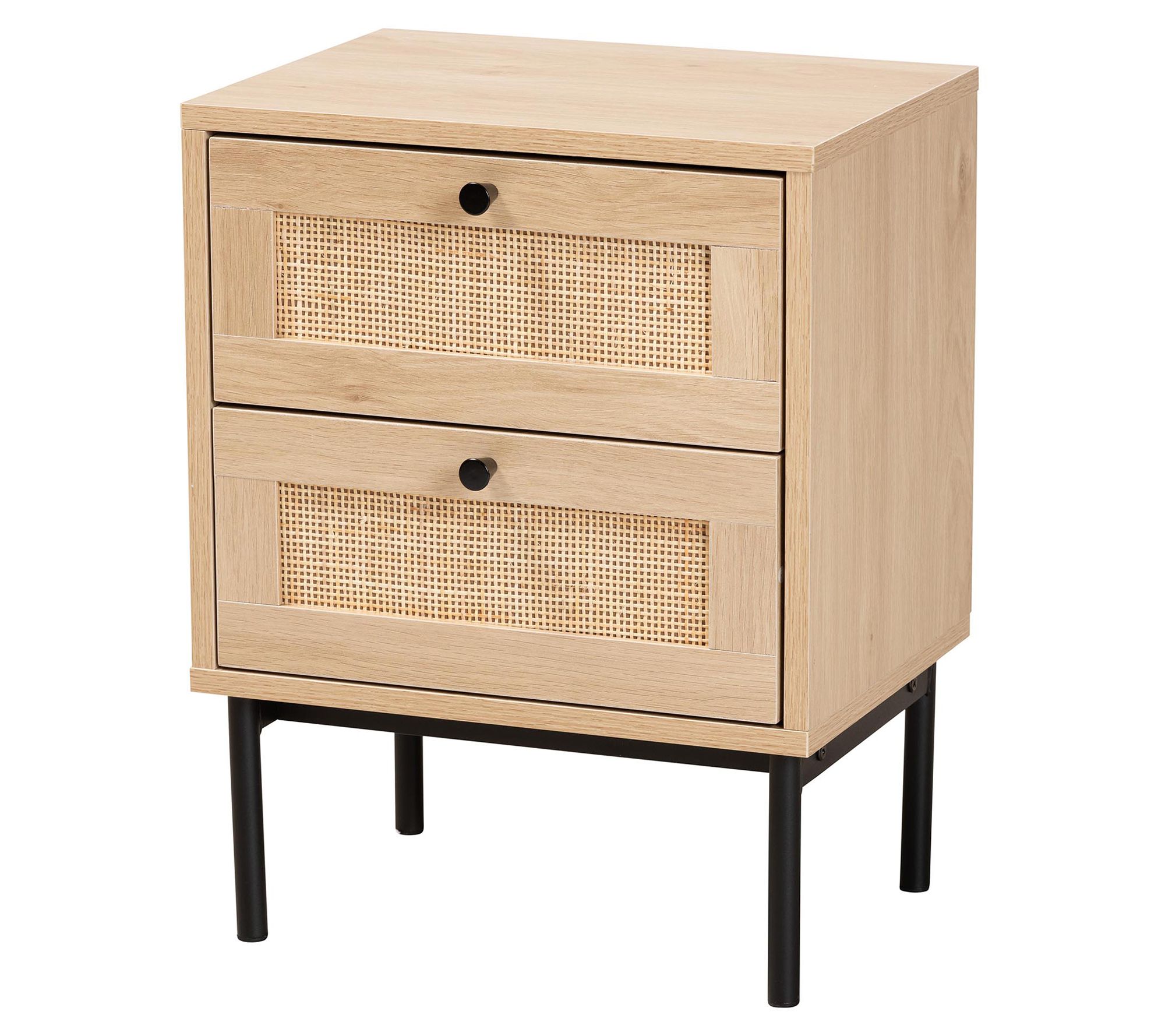 Baxton Studio Sherwin Light Brown 2-Drawer EndTable