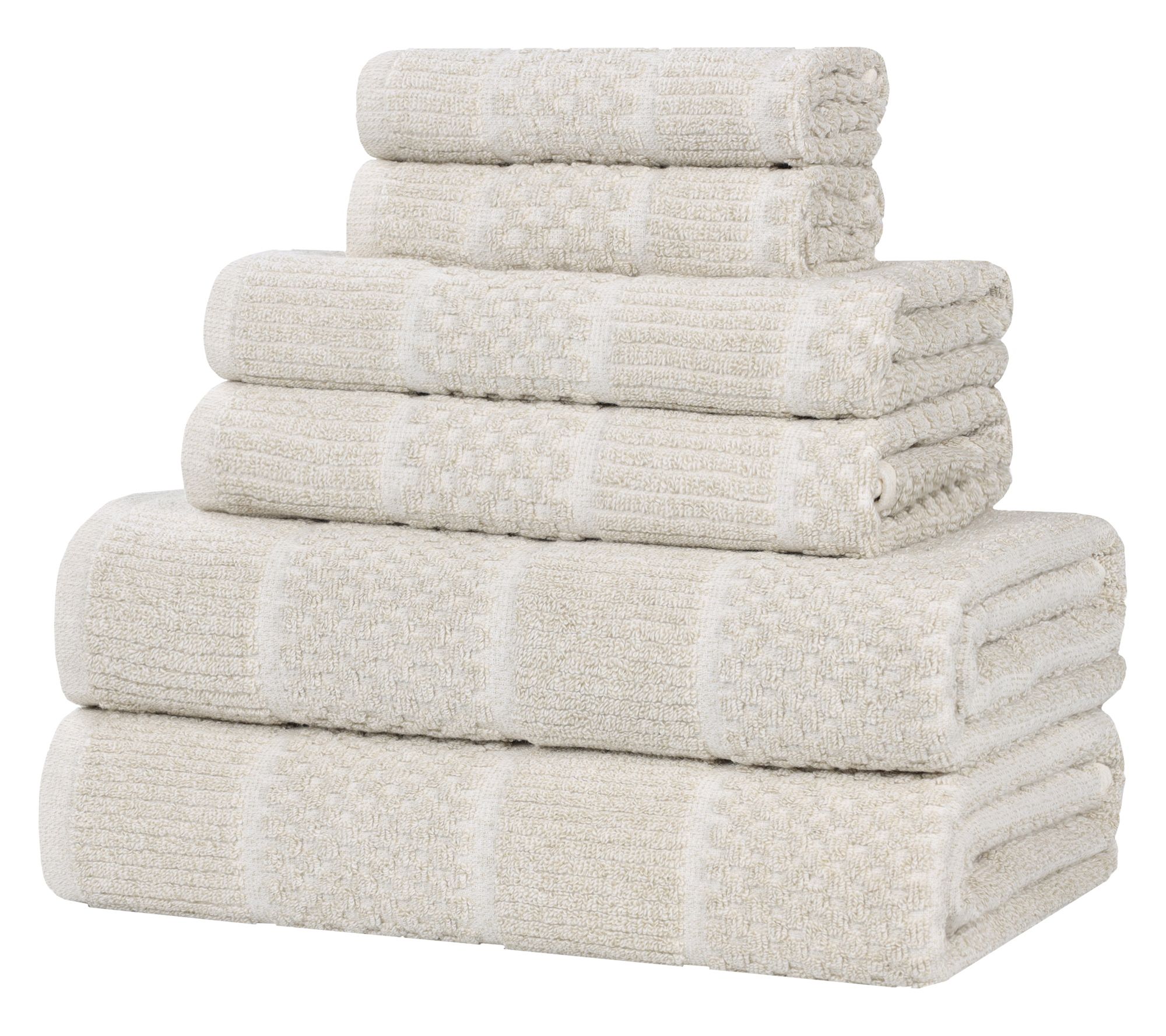 Superior Naples Cotton Blend Solid 6 Piece Towel Set