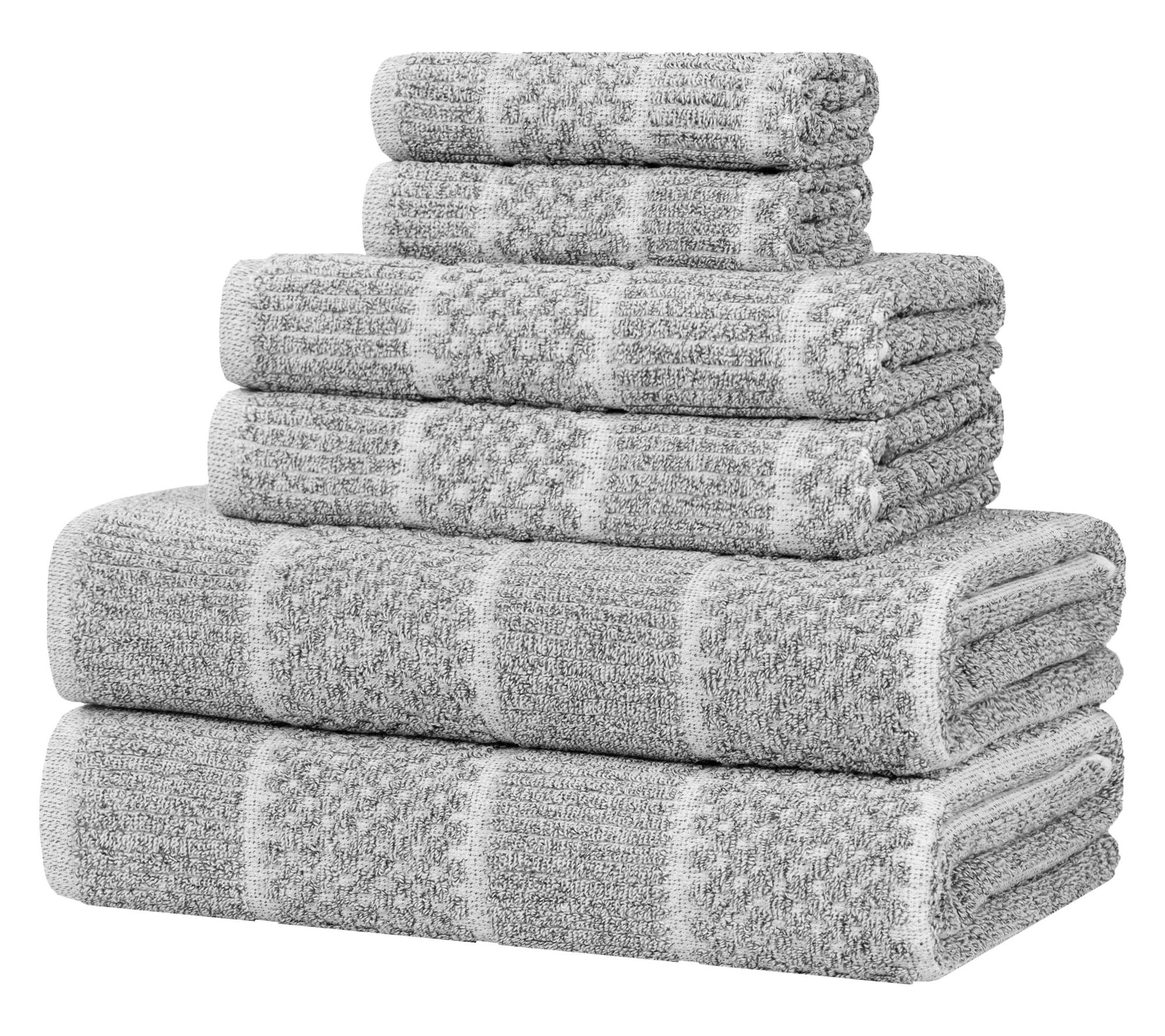 Superior Naples Cotton Blend Solid 6 Piece Towel Set