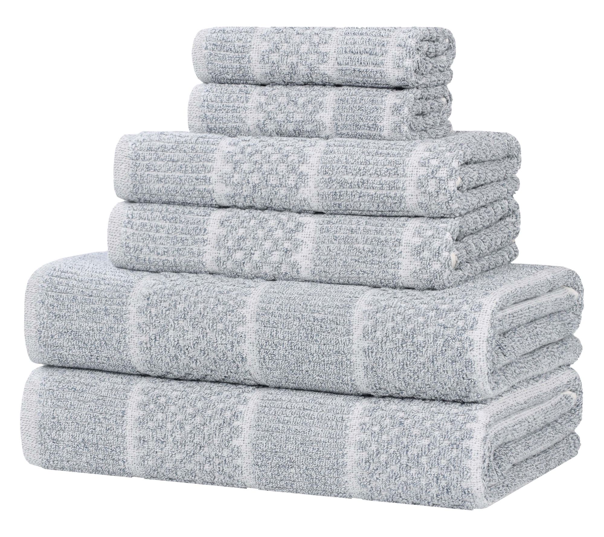 Superior Naples Cotton Blend Solid 6 Piece Towel Set