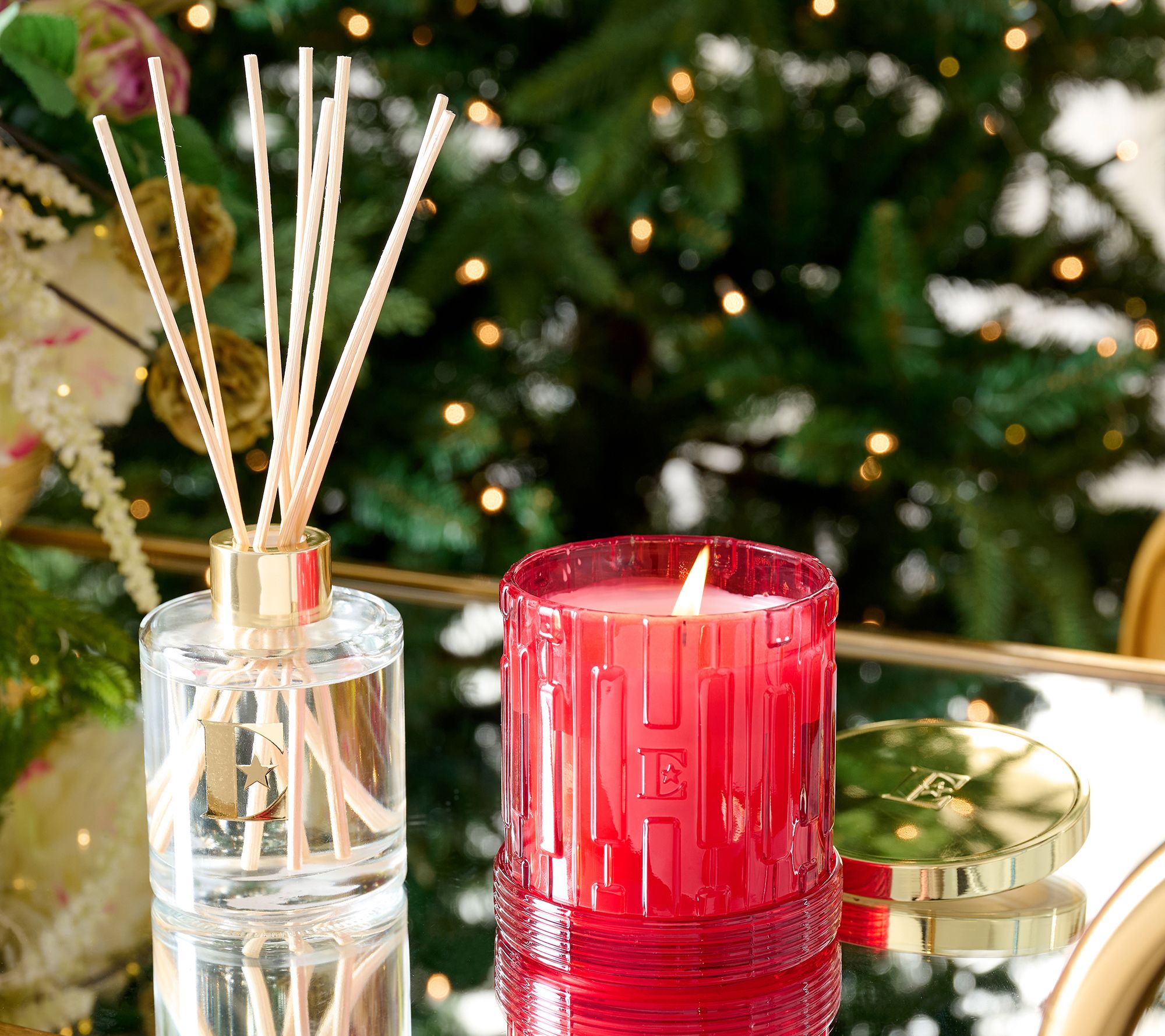  Elton John x Slatkin + Co. Woodside 8oz Candle & Reed Gift Set