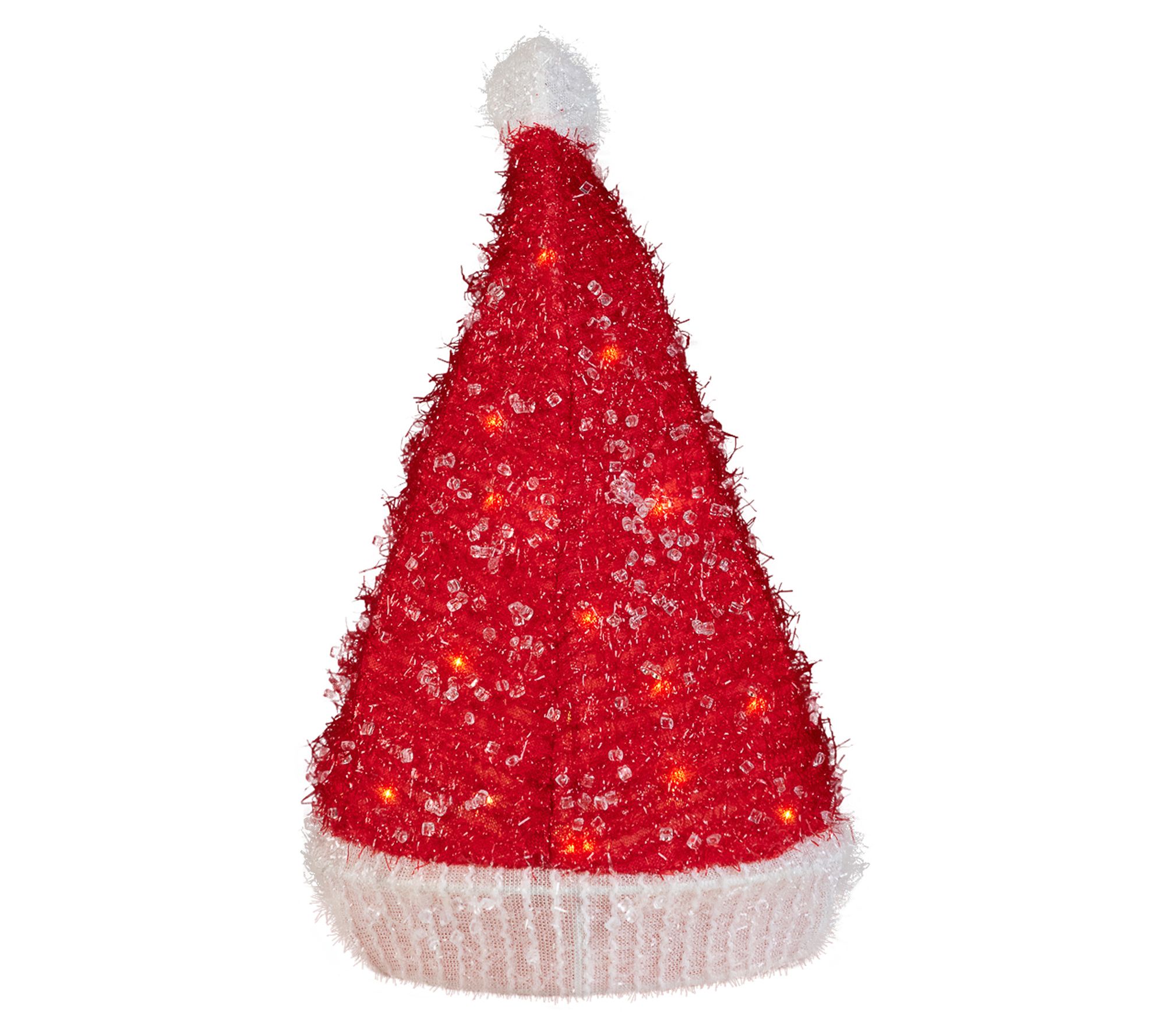 Northlight 12.25" Lighted Santa Hat Christmas Tree Topper