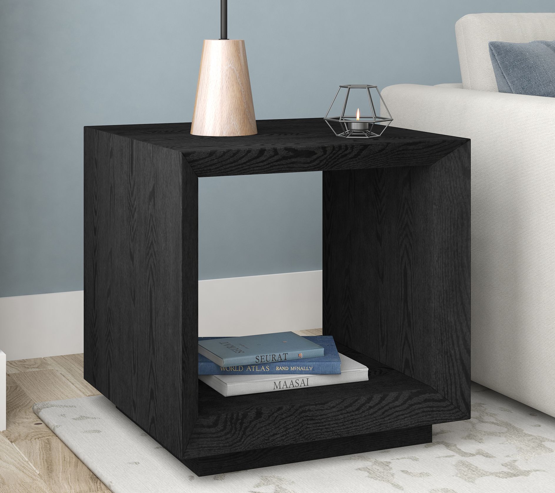 Hudson&Canal Tannen 22" Wide Rectangular Side Table