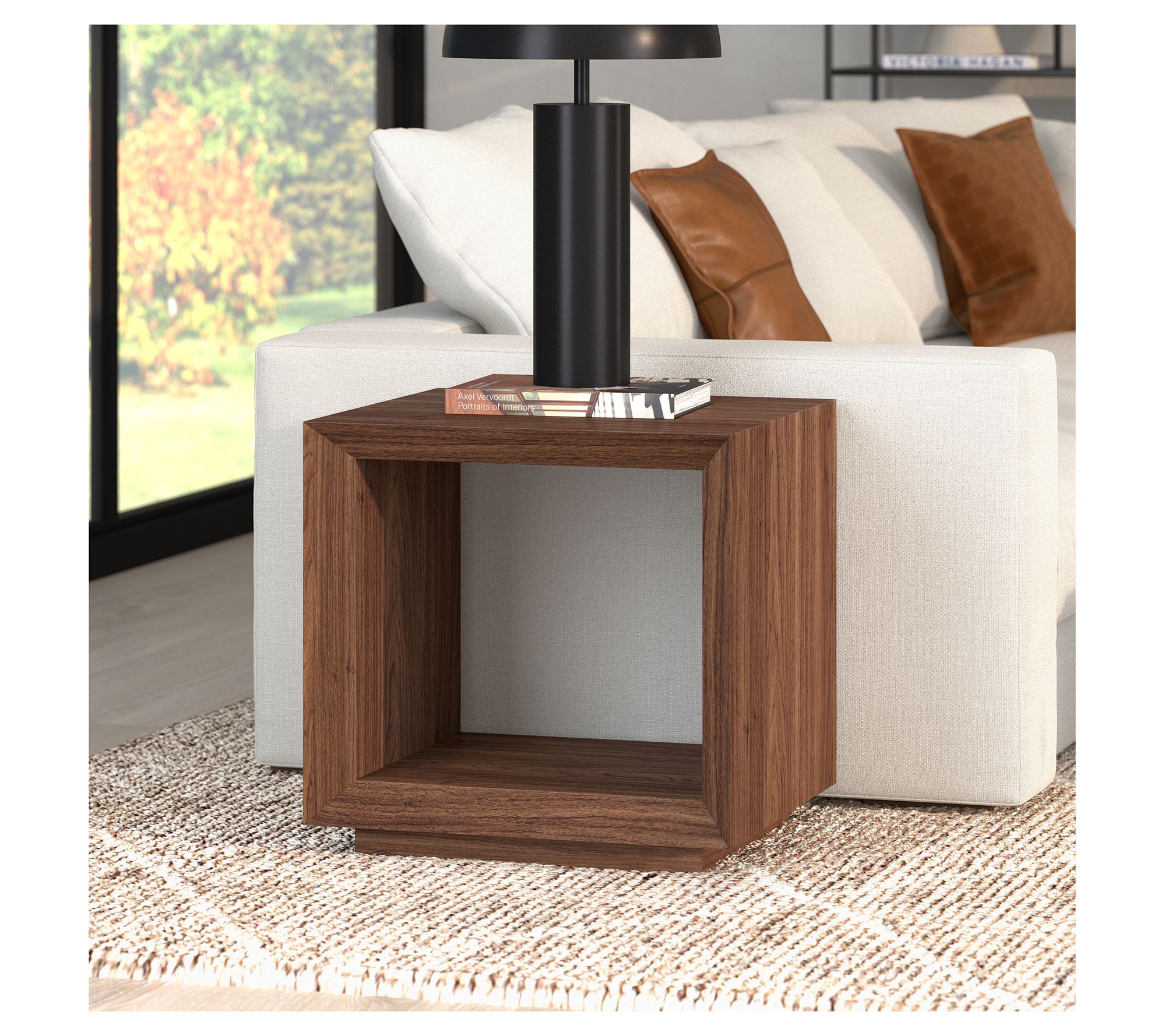 Hudson&Canal Tannen 22" Wide Rectangular Side Table